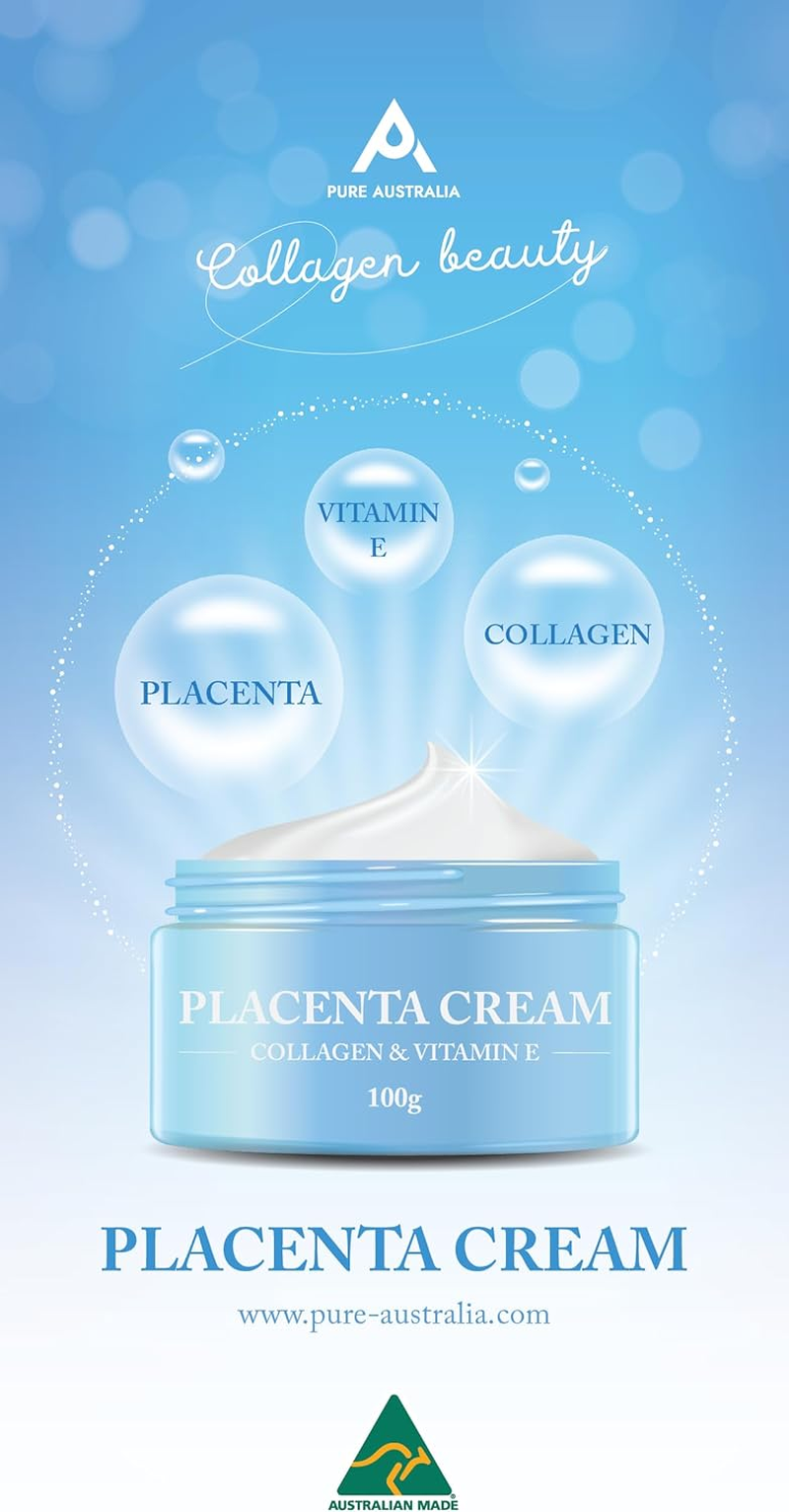Pure Australia Placenta Cream with Collagen and Vitamin E 100G image number 3