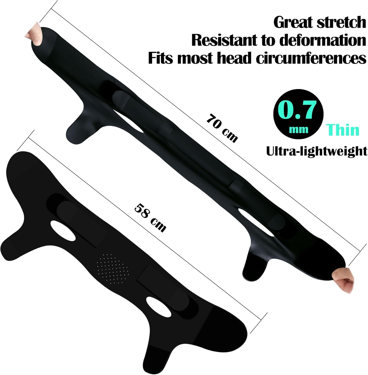 Unisex Non-Slip Anti-Snore Chin Strap for Side Sleepers | Adjustable, Skin-Safe & Lightweight, Snoring Solution for Couples & All Sleepers image number 2