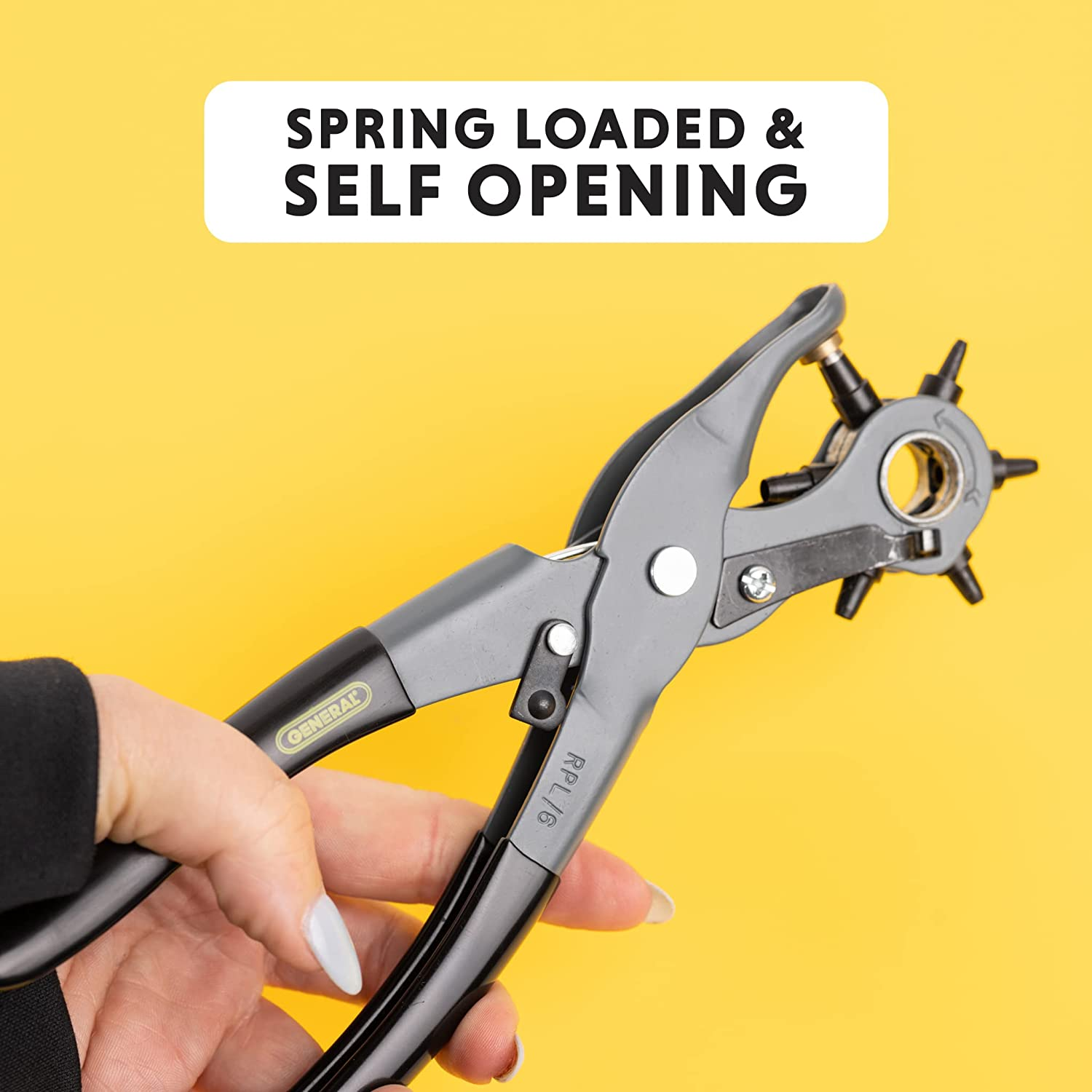 General Tools 72 Leather Hole Punch Tool, 5/64 Inch to 3/16 Inch image number 3