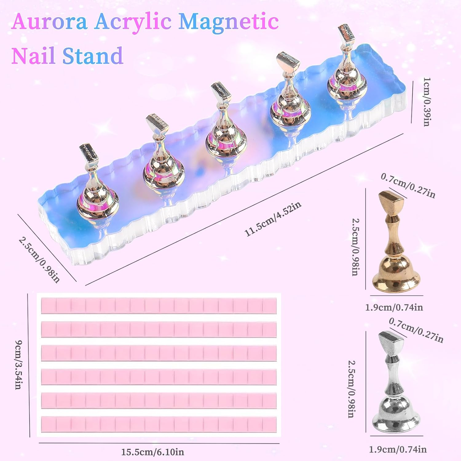 Aurora Nail Holder for Painting Nail (Flower) image number 2