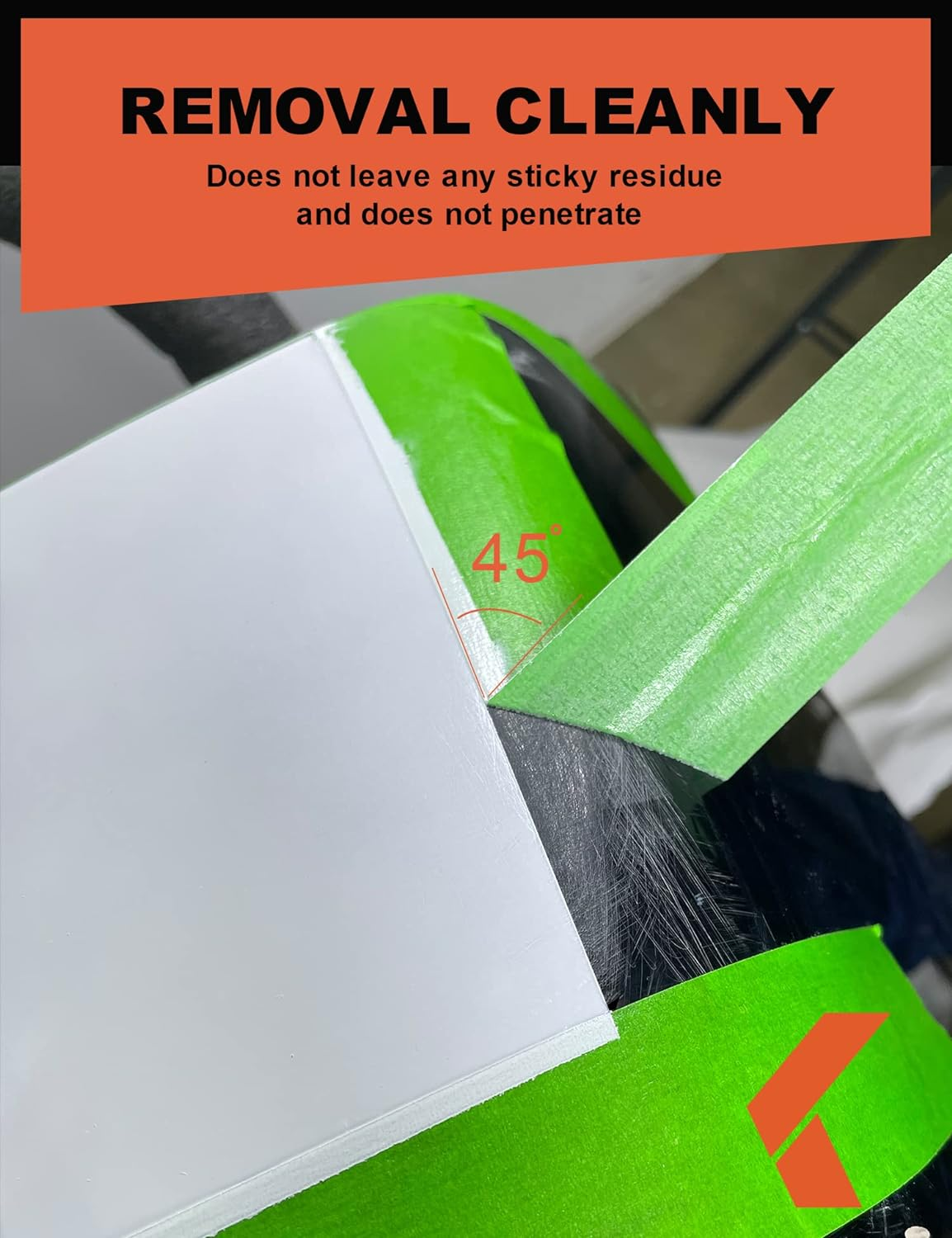 Car Paint Paint Tape Automotive No Residue Green Adhesive Tape for Automotive Paint - Heat Resistant for Paint Booth, 1.88 Inch X 60 Yard, 4 Rolls