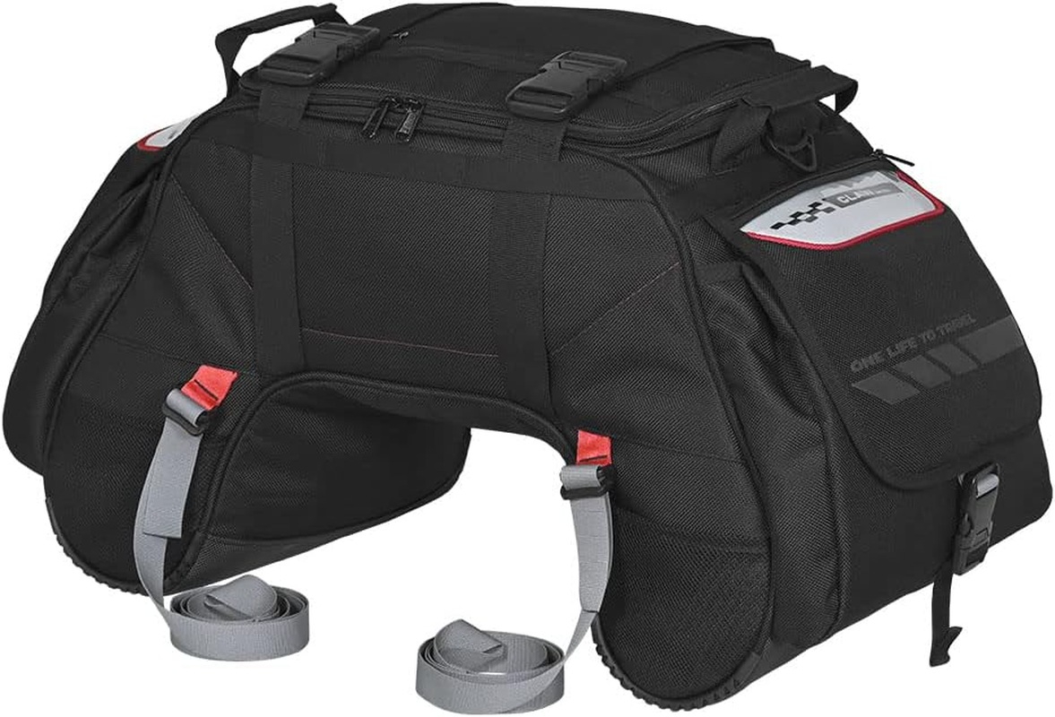 Viaterra 100% Waterproof Clawmini Motorcycle Rear/Tail/Seat Bag (Black) I Universal Luggage & Works on All Motorbikes I No Modifications or Saddle Stay/Rack Needed I Suitable as Travel Accessories image number 6