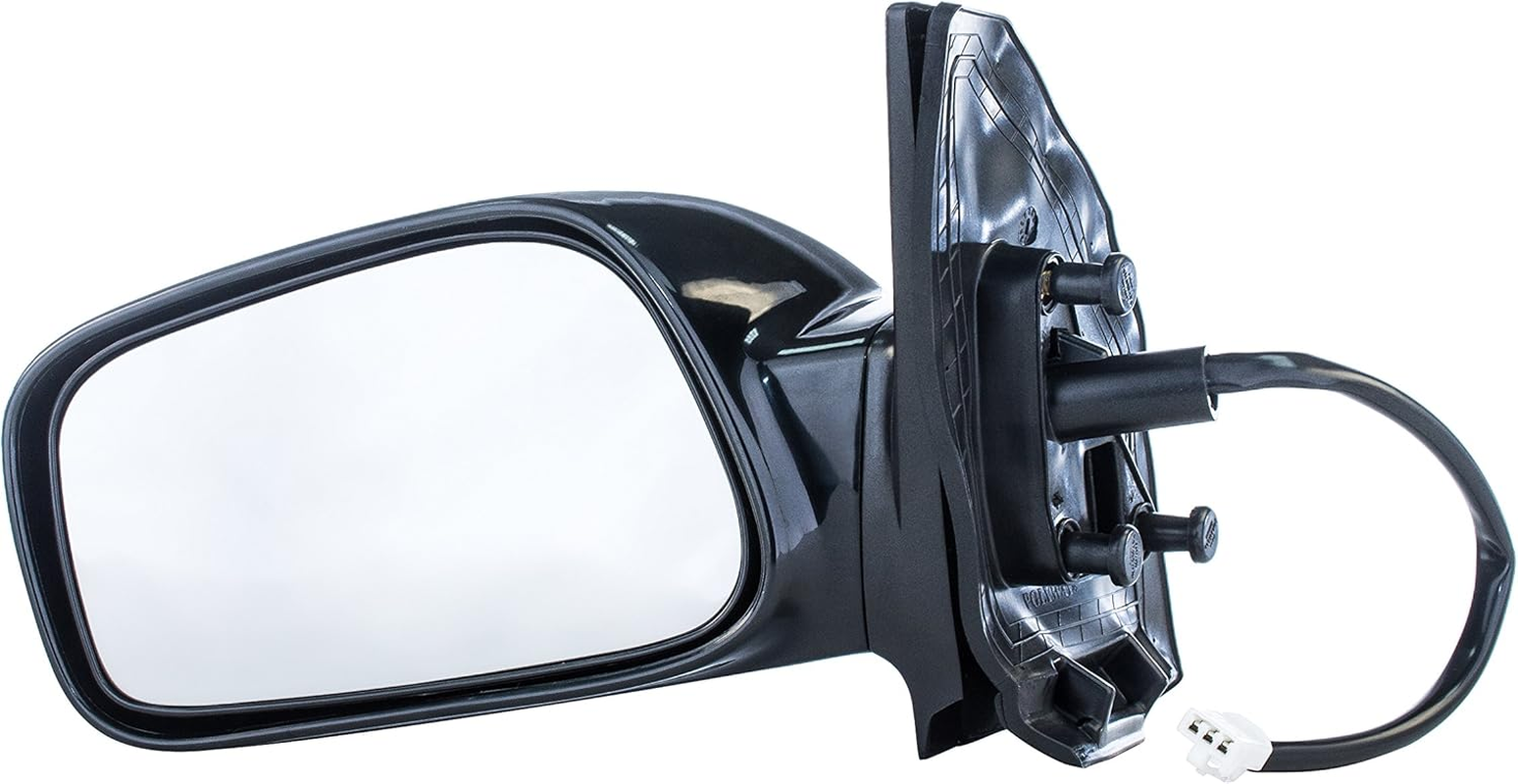 Driver Mirror for Toyota Corolla CE (2003 2004 2005 2006 2007 2008) Side Smooth Black Power Operated Non-Heated Non-Folding Left outside Rear View Replacement Door Mirror - Parts Link # TO1320178 image number 1
