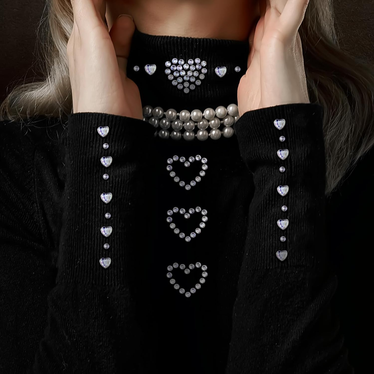 3Sheets Heart Star Gem Stickers Jewels for Crafts, Face Makeup - Self Adhesive Rhinestone Jewel Stickers, Stick on Gems Rhinestones for Crafts, Craft Supplies for Kids (Heart_Laser) image number 5