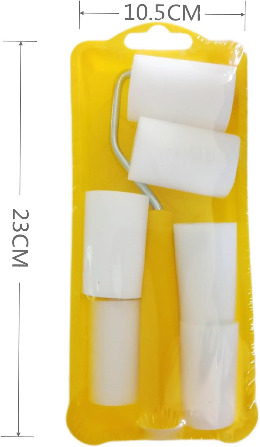 2 Inch Small Paint Roller Set,8 Piece Foam Paint Roller Kit,For Touch-Up Painting,Washable and Reusable Mini Rollers,Suitable for Walls,Doors, Cabinets,And Balcony Railings image number 4