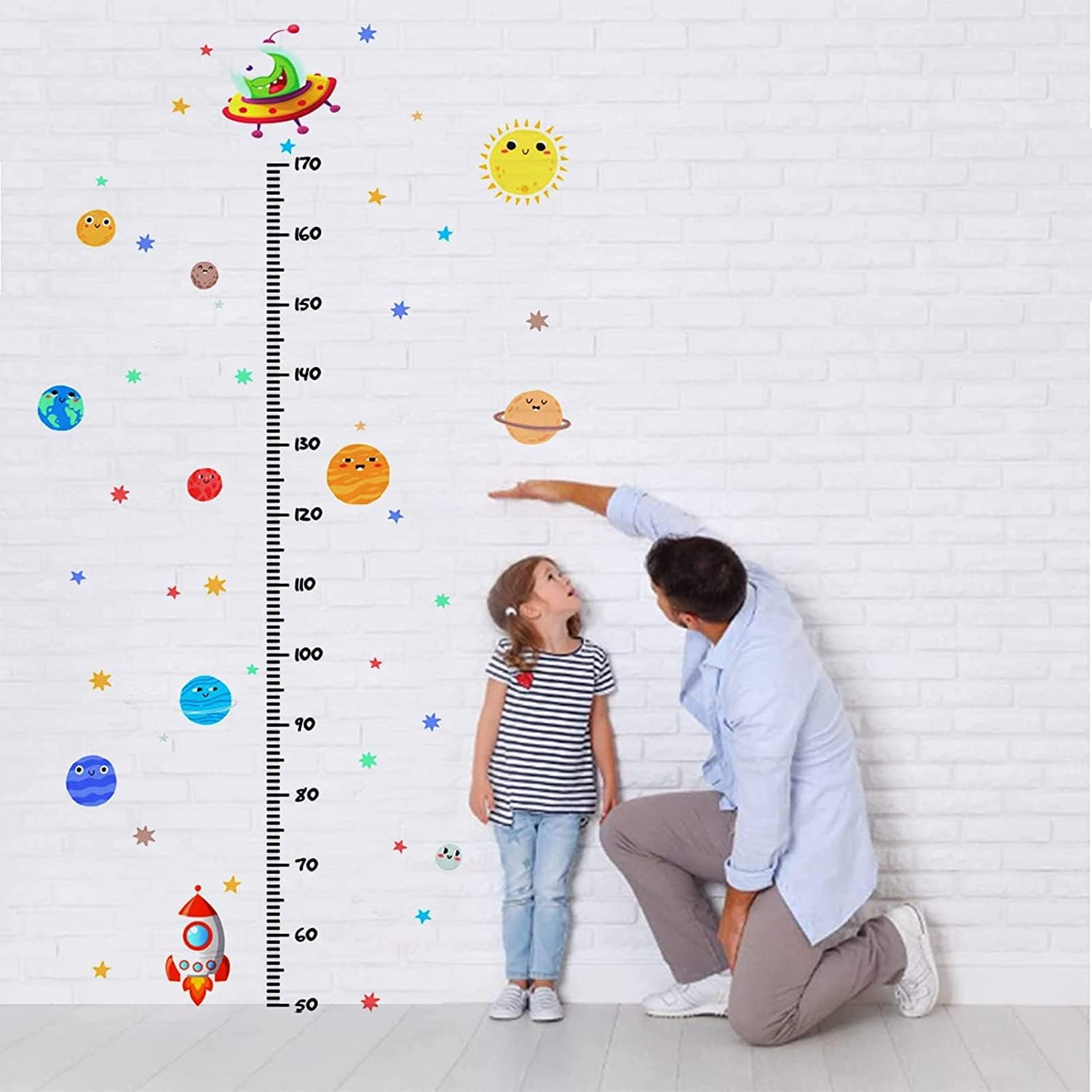Kids Growth Chart Wall Sticker - Measuring Tree Height Chart for Children'S Room - Body Size Measuring Decal image number 2