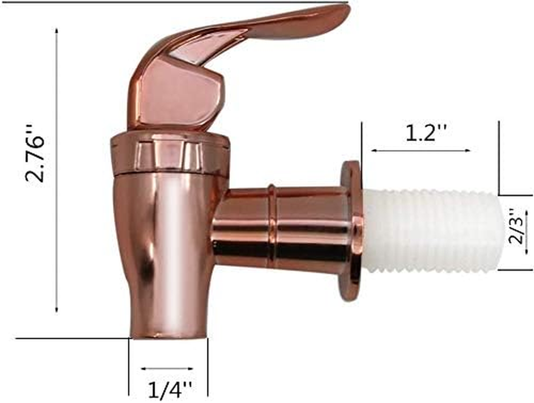 Rose Gold Beverage Dispenser Replacement Spigot, Push Style, 2 Pack image number 2