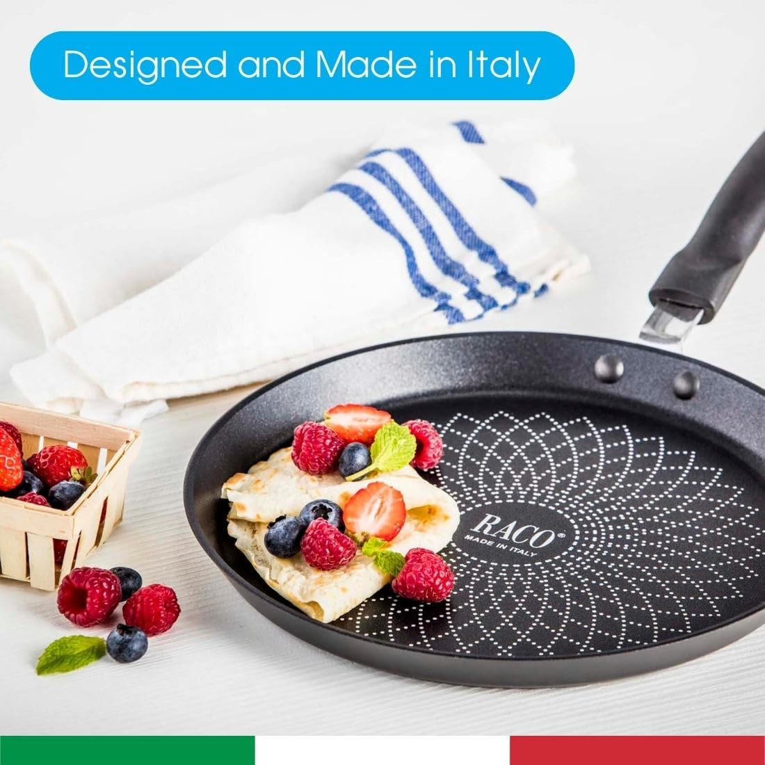 RACO Bravo 30Cm Nonstick Frypan, Dishwasher and Oven Safe, Induction Compatible, Black