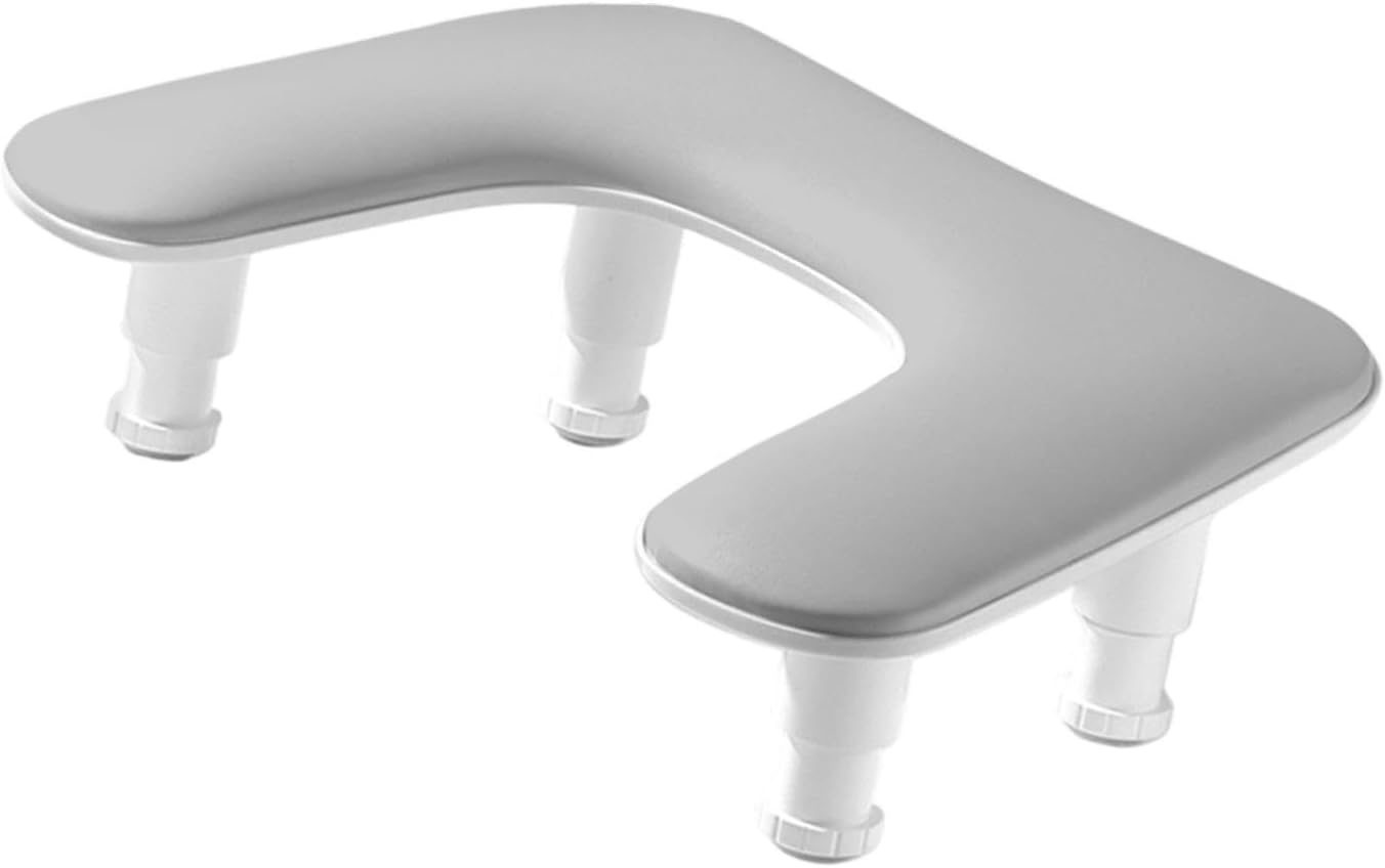 "Abbraccia" U Shape Nail Arm Rest Stand Soft Portable Comfortable Professional Arm Support Nail Hand Pillow for Home DIY, Grey image number 2