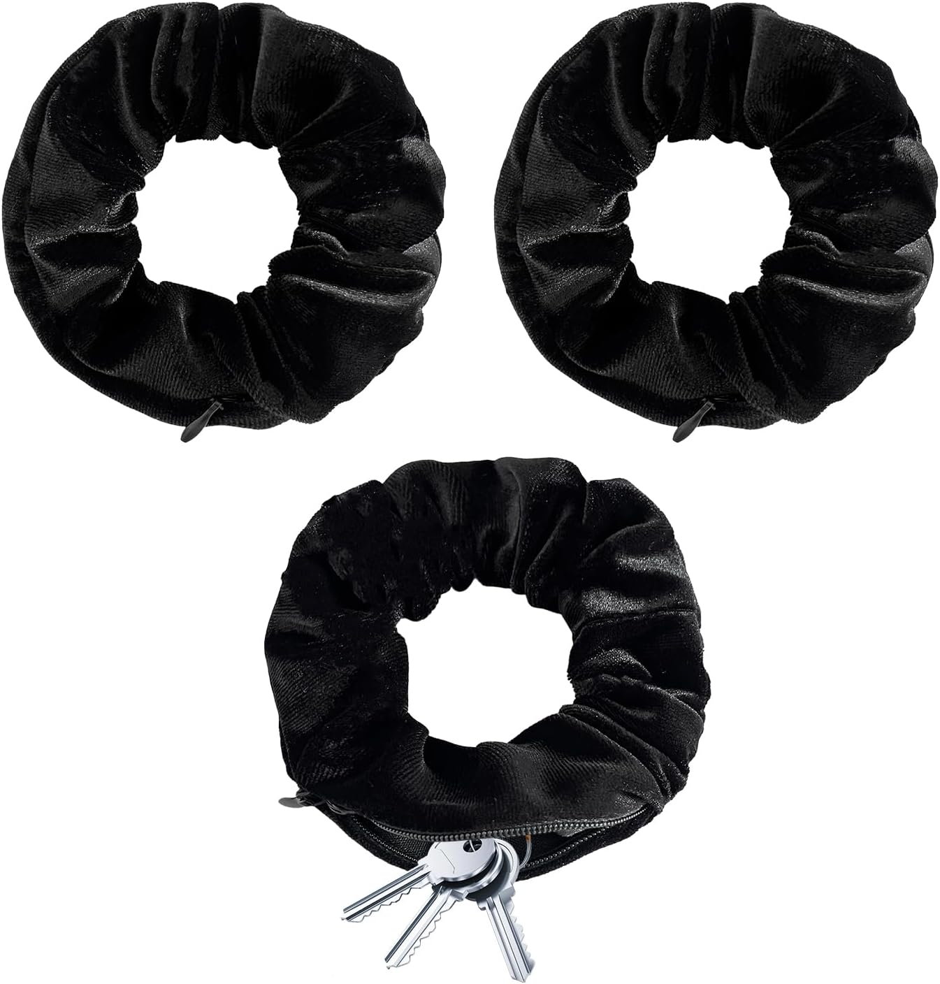 Pack of 3 Hair Bands with Zip, Travel Gadgets Hiding Money, Gadget Secret Compartment Holiday, Women Money Hiding, Safe Travel, Storage Travel, Beach Hide Valuables Home image number 6