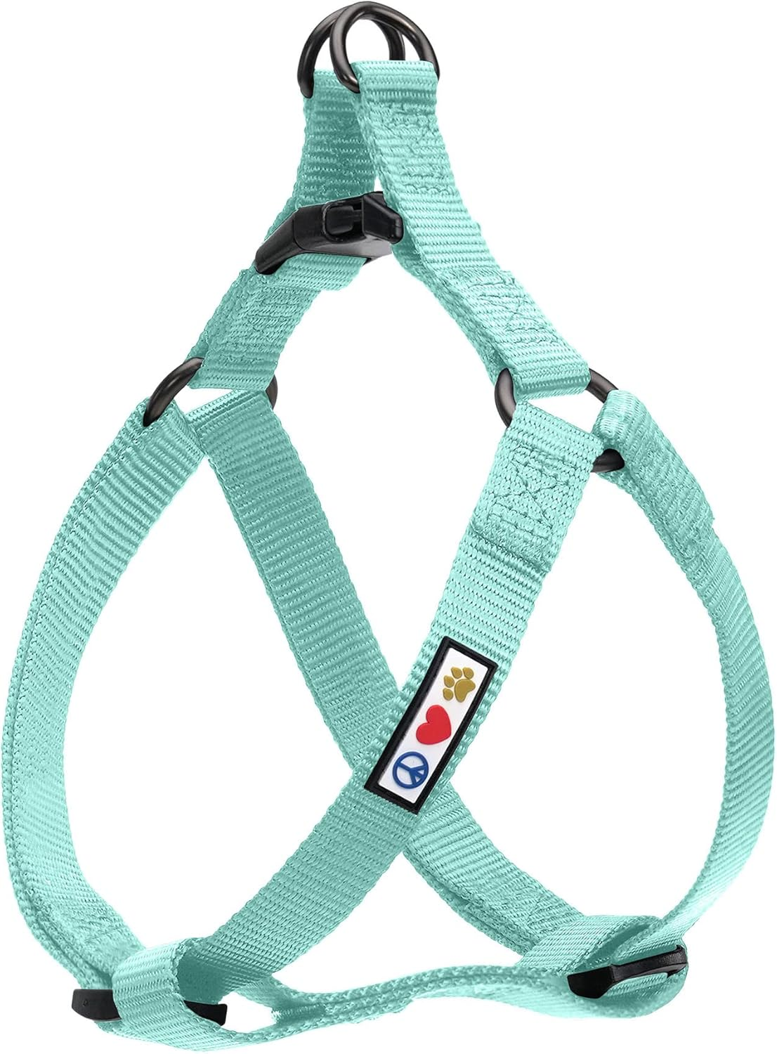 Pawtitas Step in Dog Harness or Vest Harness Training of Your Puppy Harness Small Blue/Teal/Yellow