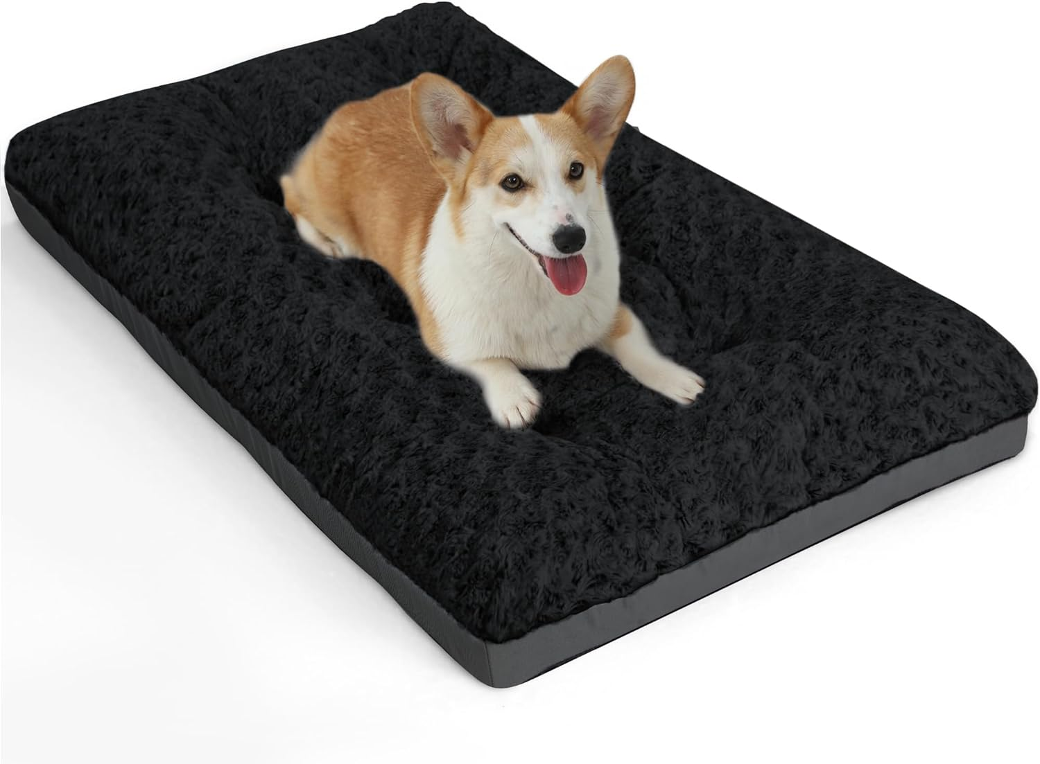 ALANMOND Dog Bed for Large Dogs, Fluffy Dog Mat, Medium Dogs, Washable Dog Basket, Waterproof, Non-Slip, Breathable, Pet Bed, Dog Mattress, Grey, 61 X 43 Cm image number 4