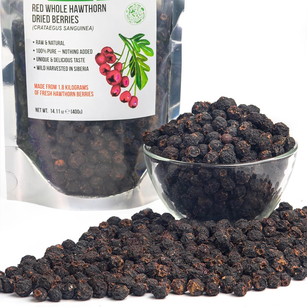 Siberian Green Whole Red Hawthorn Dried 400G Wild Harvested Crataegus Sanguinea from Altai image number 4