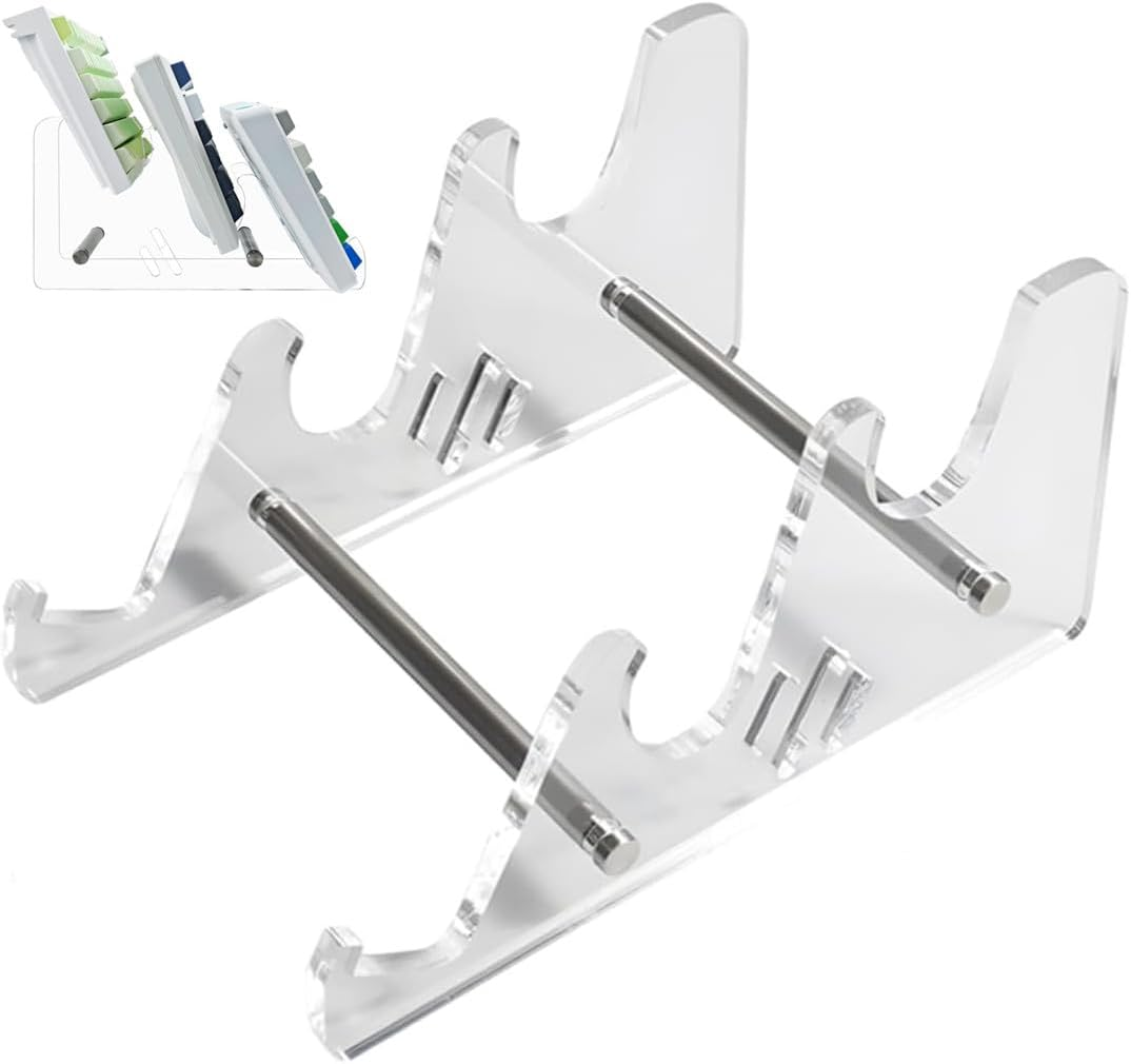 3-Tier Acrylic Key Board Holder Display Stand, Keyboard Display Stand Storage Stand Display Mechanical Keyboard Holder Transparent Acrylic Stand (1 Pcs) image number 3