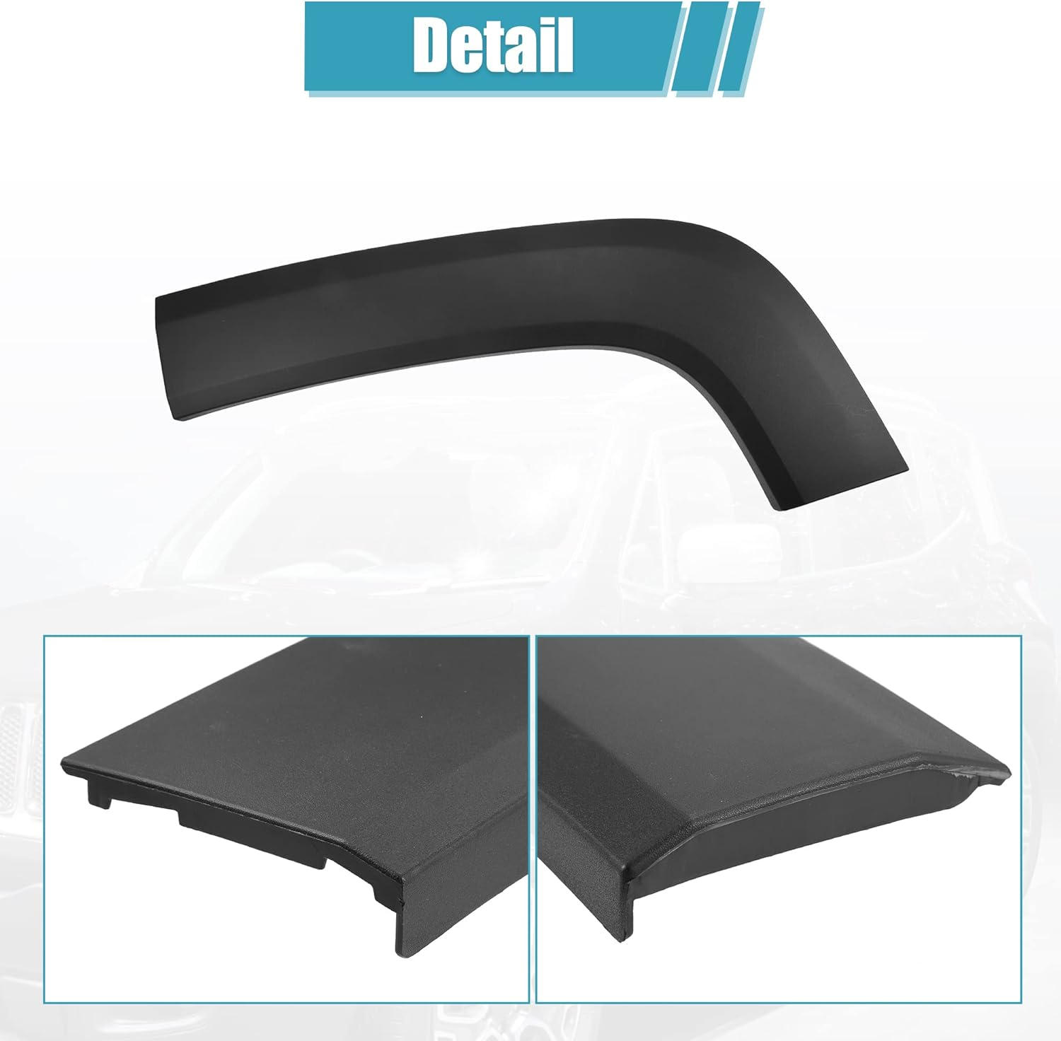 X AUTOHAUX Rear Left Wheel Flare Trim for Jeep Renegade 2015 2016 2017 2018 2019 2020 2021 2022 Rear Left Quarter Panel Mudguard Trim Replace 5XB67LXHAA Polypropylene image number 5