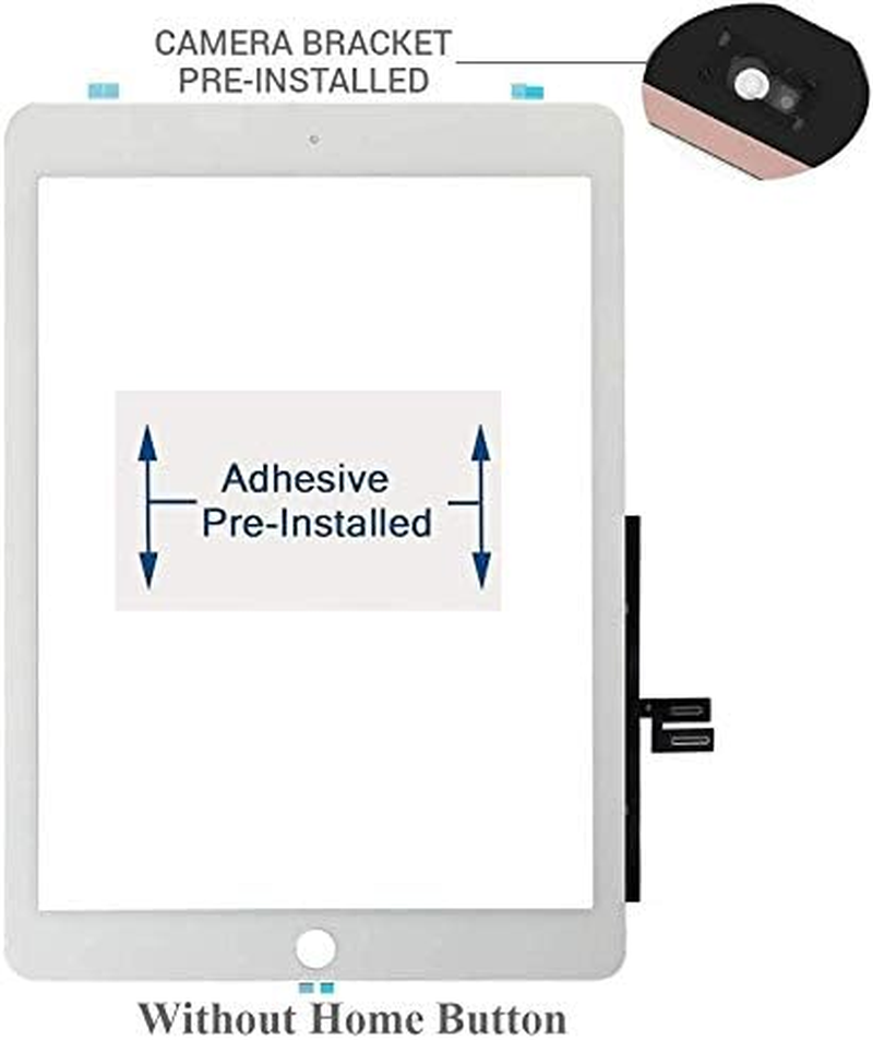 Screen Replacement for Ipad 8 8Th Gen 2020 10.2" A2428 A2429 A2430 Digitizer Replacement without Home Button + Tools (White) image number 5