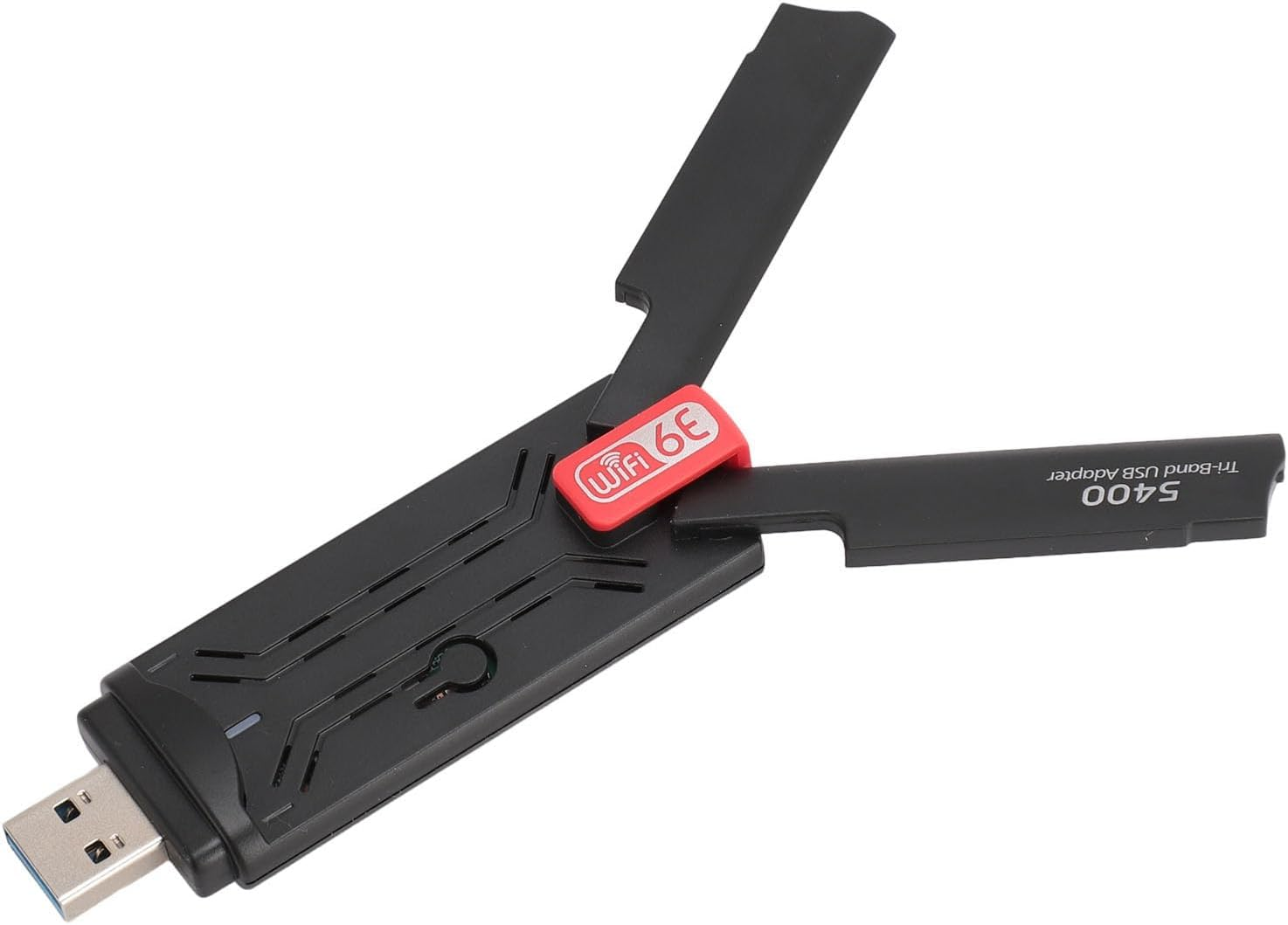 USB Wifi 6E Adapter, 5400Mbps, Tri-Band 2.4G/5G/6G, USB 3.0, for Desktop/Laptop image number 2