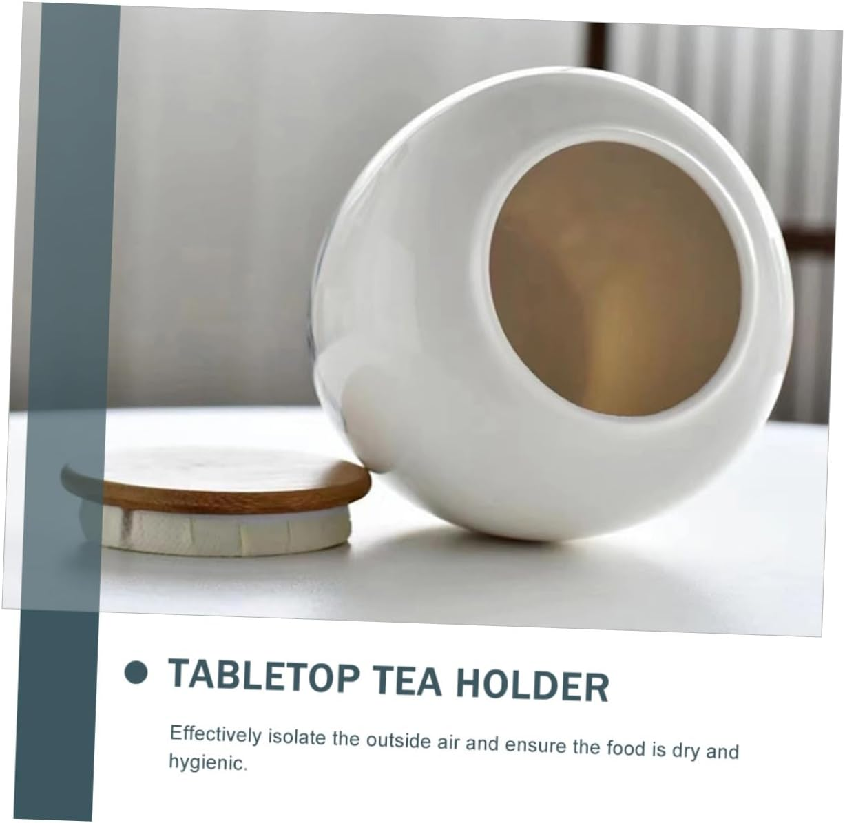 SHOWERORO Tea Canister for Loose Tea Storage Airtight Dried Fruit Organizer for Home Office and Restaurant Decor image number 4