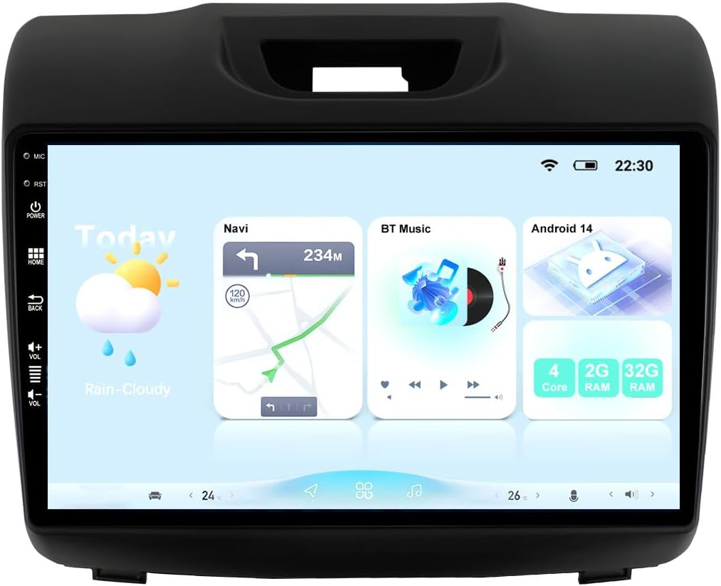 9Inch IPS Car Stereo Radio Head Unit Android for Isuzu DMAX Chevrolet Holden S10 Trailblazer Colorado GPS Navigation Carplay DSP Android Auto Camera FM image number 3