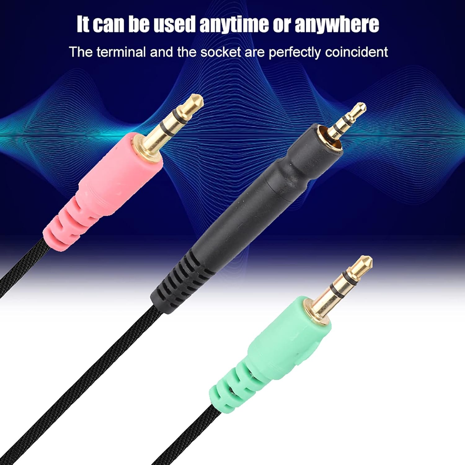 Gaming Headset Cable - 3.5Mm Gold Plated Plug for G4ME ONE, PC373D, PC37X, GSP350, 500, 600 - High-Fidelity Sound image number 6