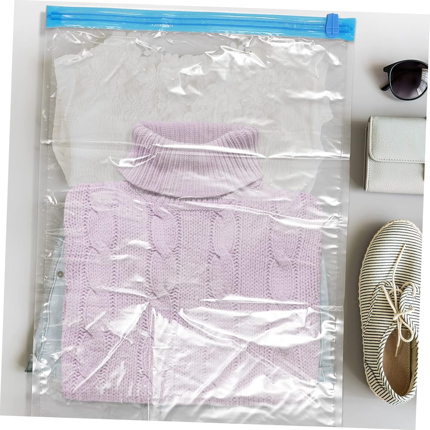 10Pcs Travel Compression Bags Vacuum Seal Bags for Moving Large Capacity Storage for Clothes Closet Organizers