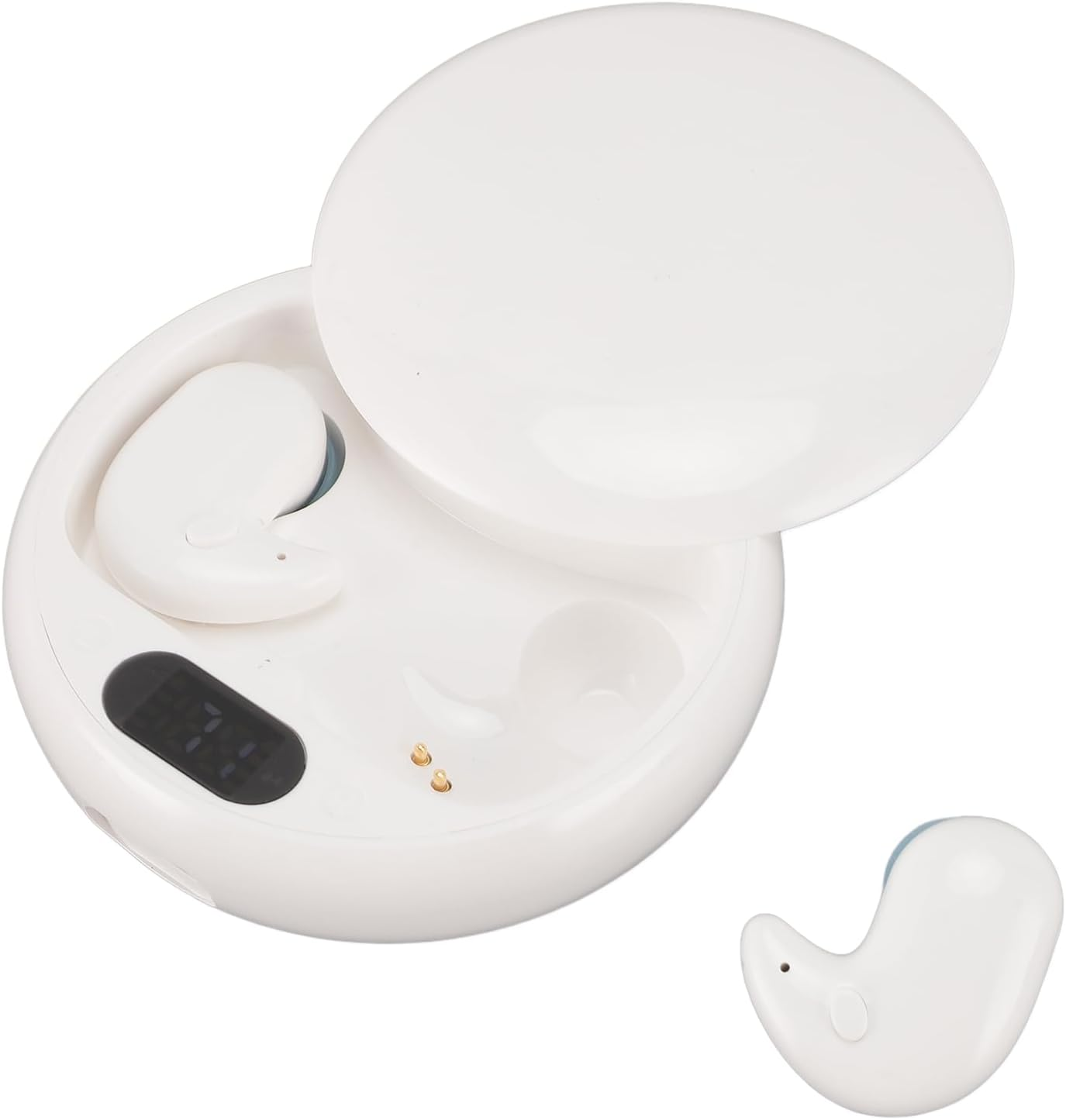 Voice Translator Earphones, 2-Way Real-Time Translation Translator Device, Supports 144 Languages, Wireless Bluetooth Voice Translator Earphones for Travel Companies (White) image number 2