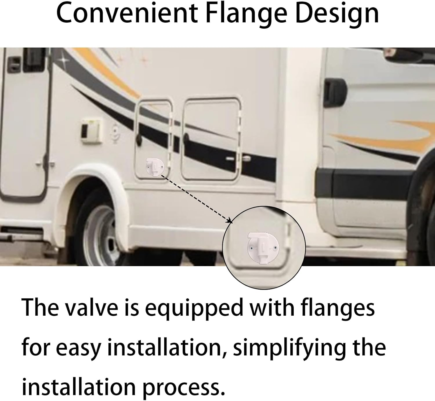 Lyreh 2 Pcs RV Water Tank Drain Valves(Fit 3/4" or 1/2" Vinyl Tubing), 3X1.9X1.9In Camper Fresh Water Tank Drain Valve Replacement for Rvs Campers Travel Trailers(White) image number 3