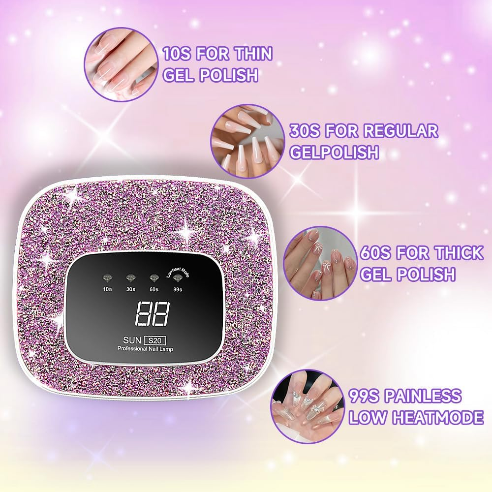 UV LED Nail Dryer,Yakiter 168W 2 in 1 LED/UV 36 Leds Nail Dryer,4 Timer Settings, Automatic Sensor for Hands & Feet Nail Salons and Homes image number 3