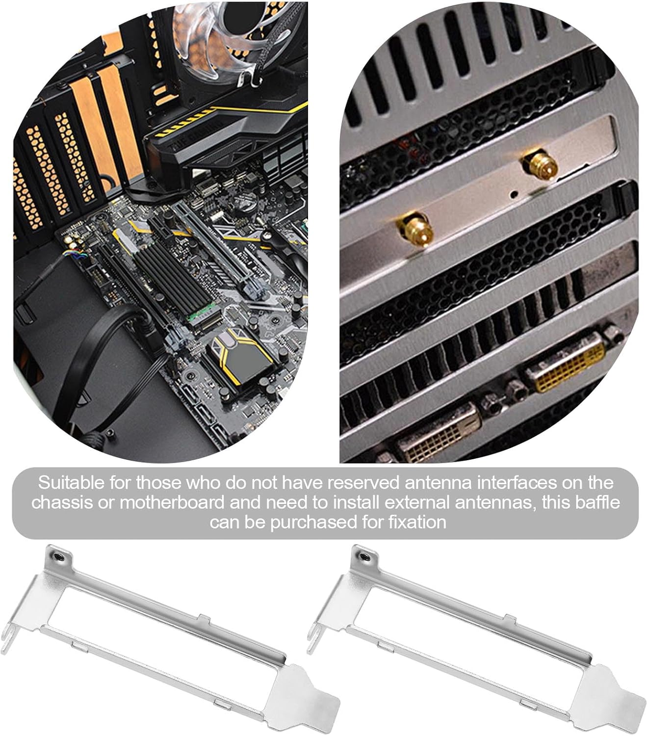 VGOL 2Pcs Quad Port Generic Low Profile Short Bracket for Intel I350-T4 E1G44ET NC365T E1G44ET2 Compatible with DELL H092P HM9JY K828C