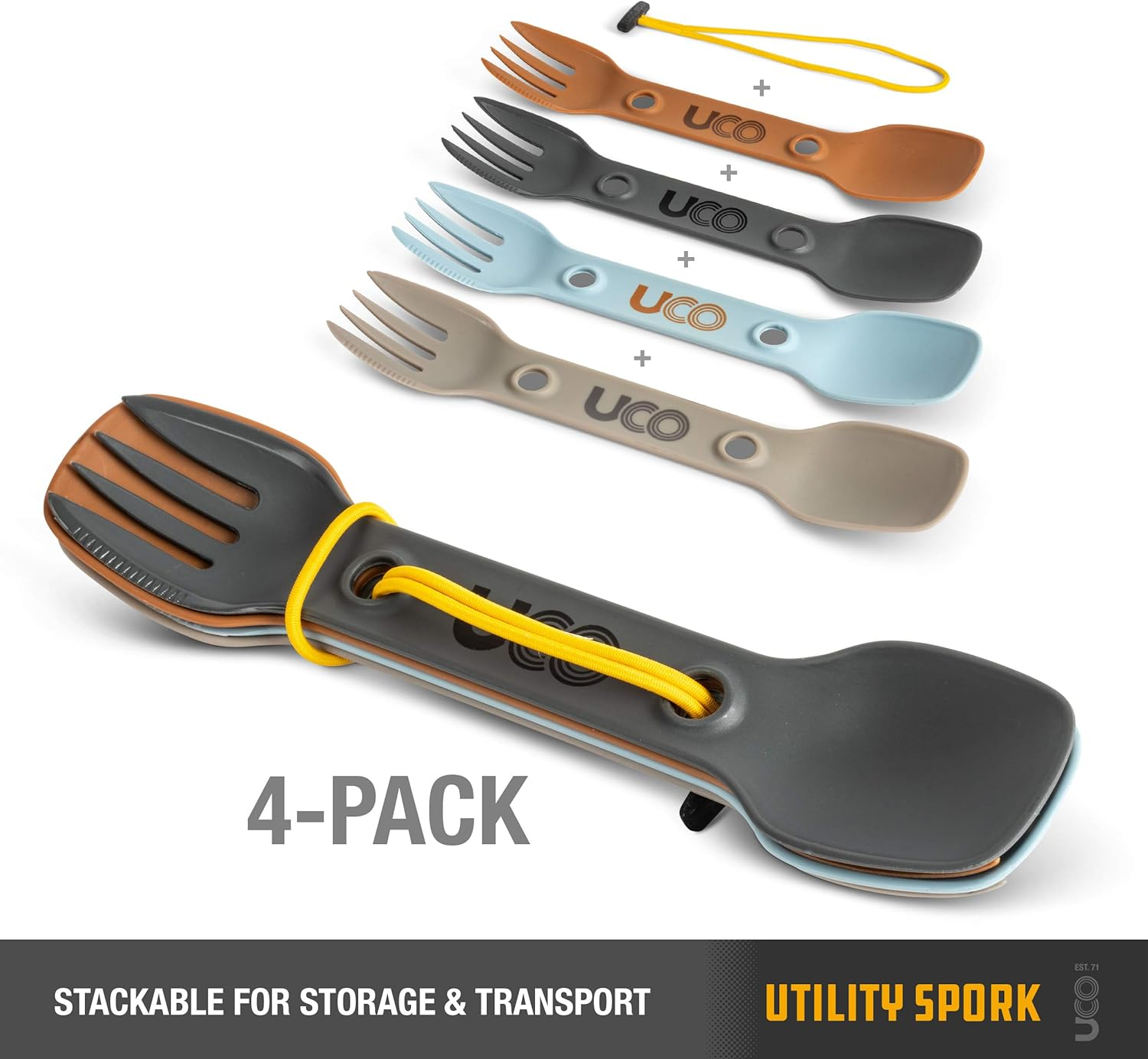 UCO Utility Spork 3-In-1 Combo Spoon-Fork-Knife Utensil image number 3