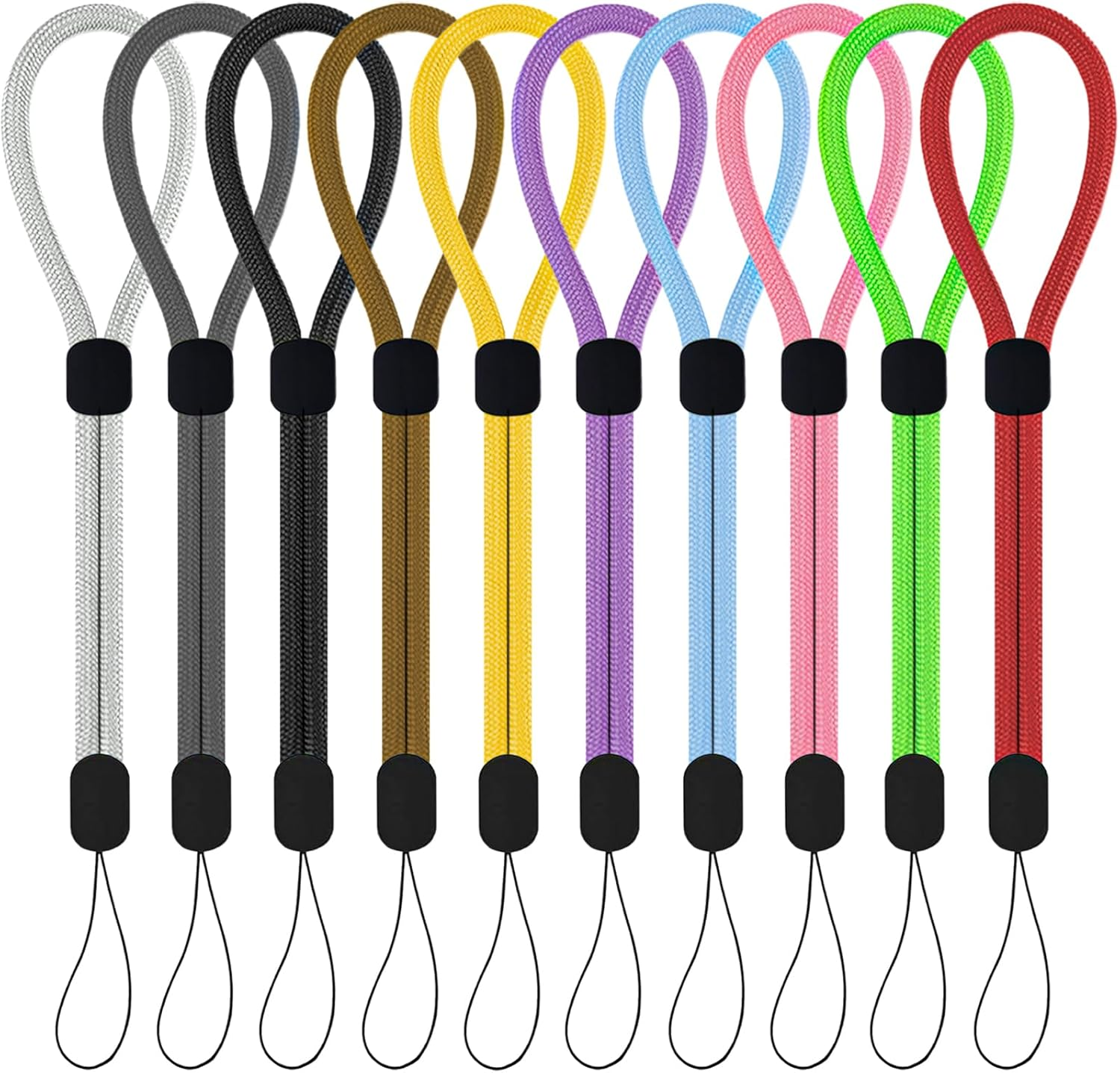 10Pcs Wrist Strap Lanyard,Adjustable Wrist Strap Phone Wrist Strap Nylon Lanyards for Keys Key Strap,Suitable for Electronic Devices Mobile Phones Cameras USB Flash Drives Wallets Badge(Colorful), Red image number 3