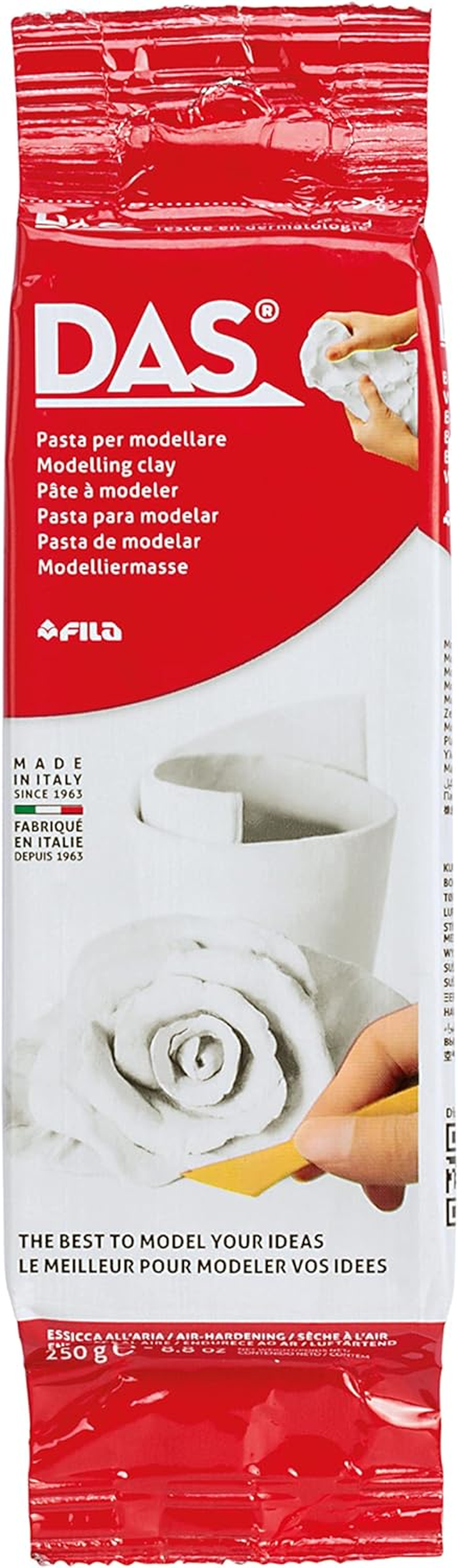 DAS Air Hardening Modeling Clay Block 40-Piece, White 250 G image number 4
