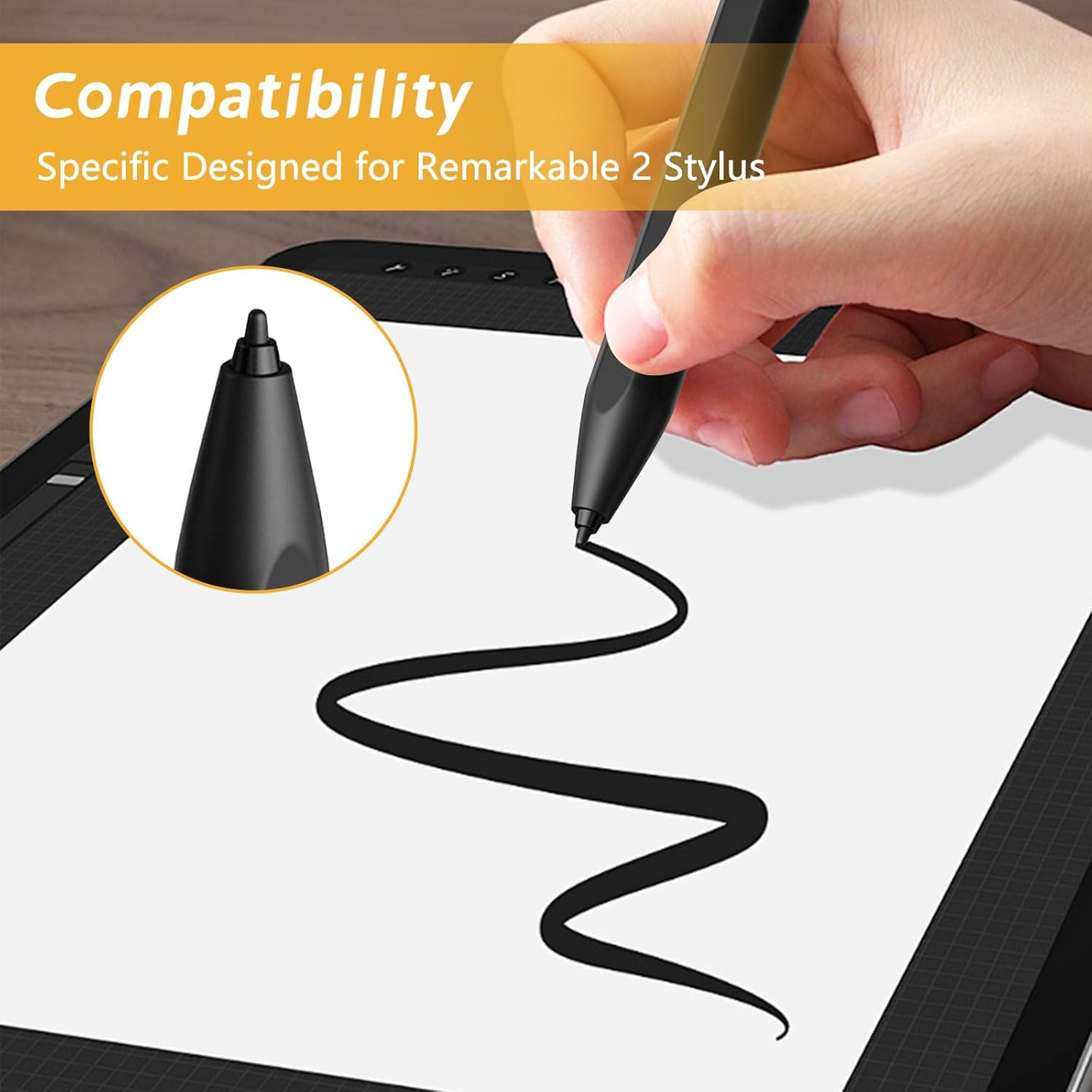 20 Tips Replacement Pen Tips for Remarkable 2 Pen with 4096 Pressure Sensitivity Pen Tips for Remarkable 2 Paper Tablet Marker with Tip Removal Tool image number 6