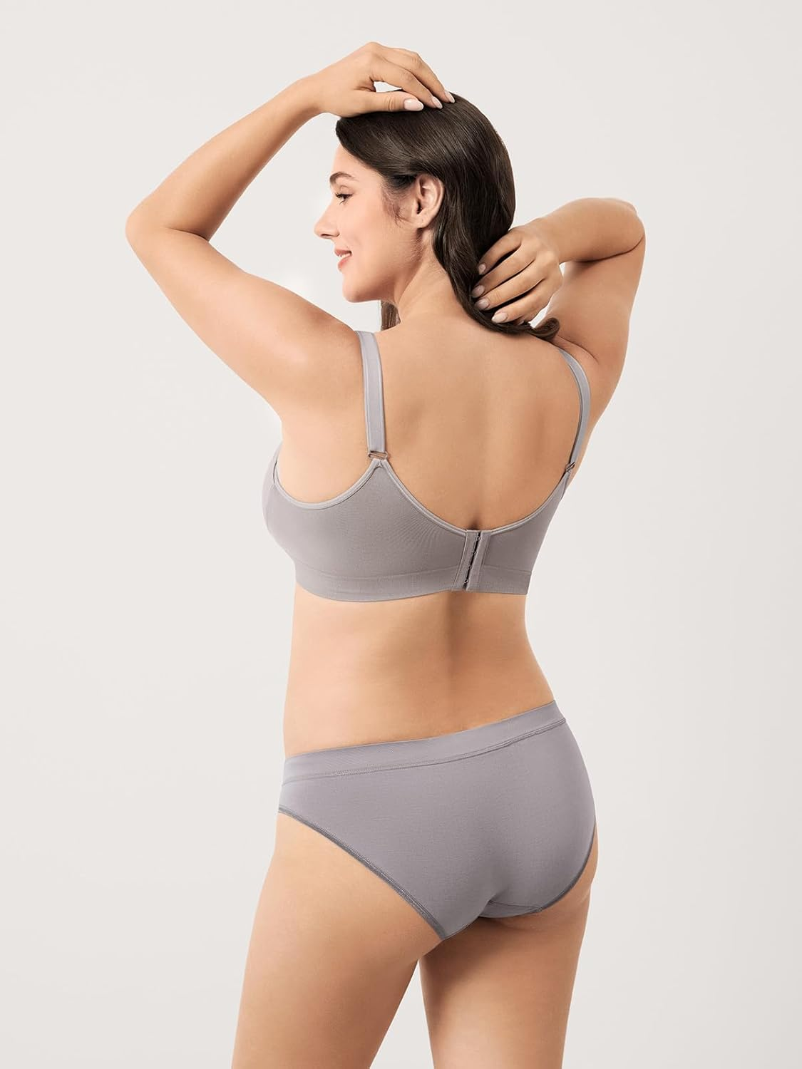 Wireless Hands-Free Pumping Bra, Adjustable with Extendable Straps and Hook Extender, Comfort Sleep Nursing Bra image number 6