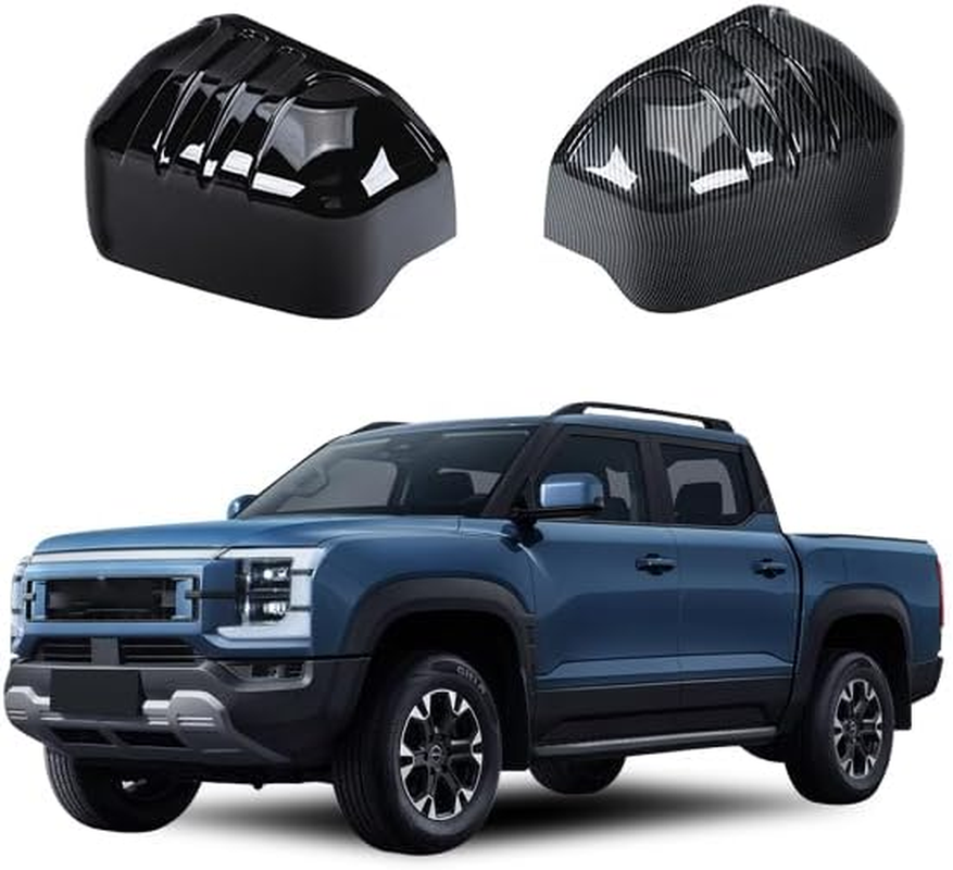 Side Rearview Mirror Cap Cover Compatible for Byd Shark Shark 6 (Bright Black)