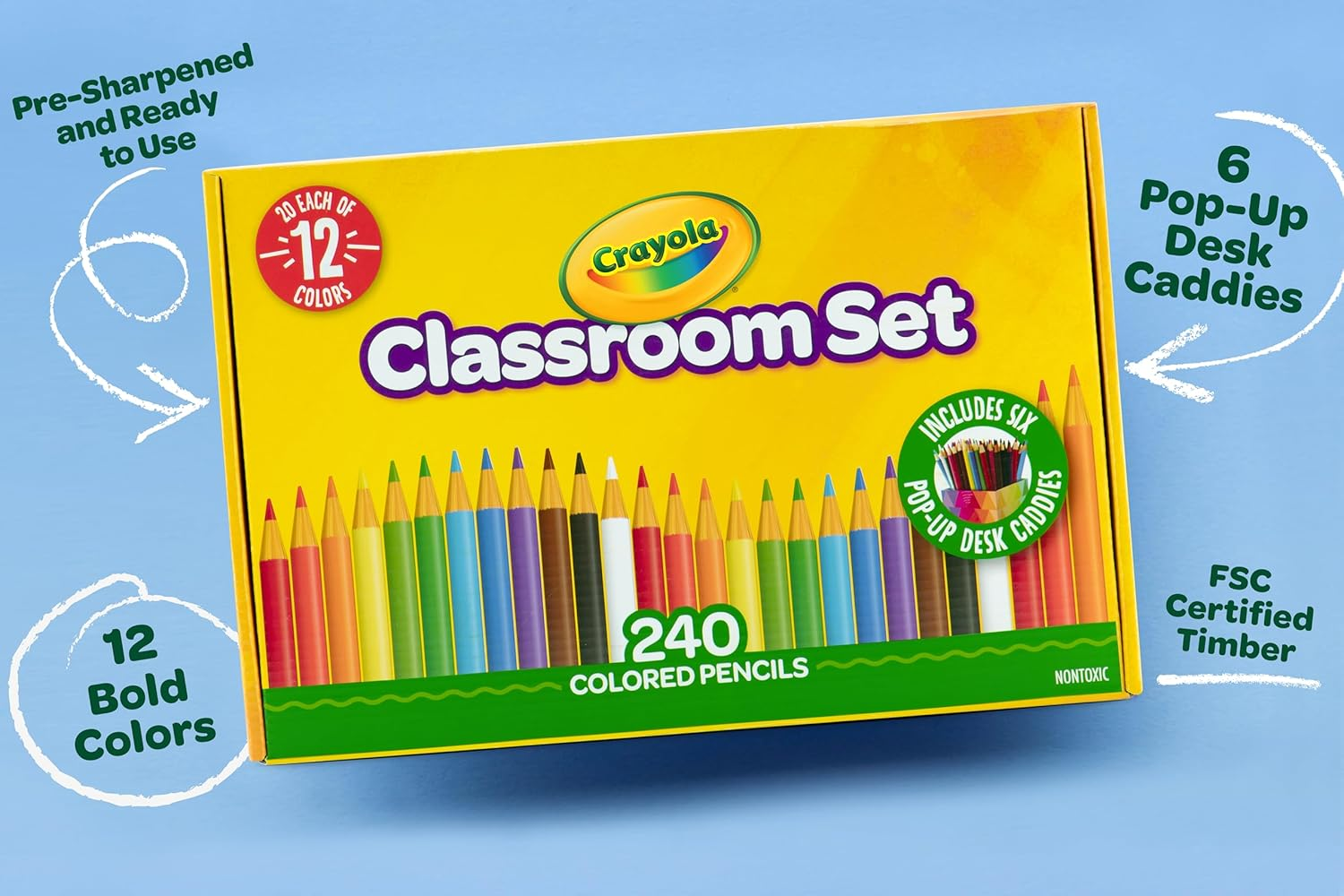 240Ct Col Pencil Classroom Set image number 3