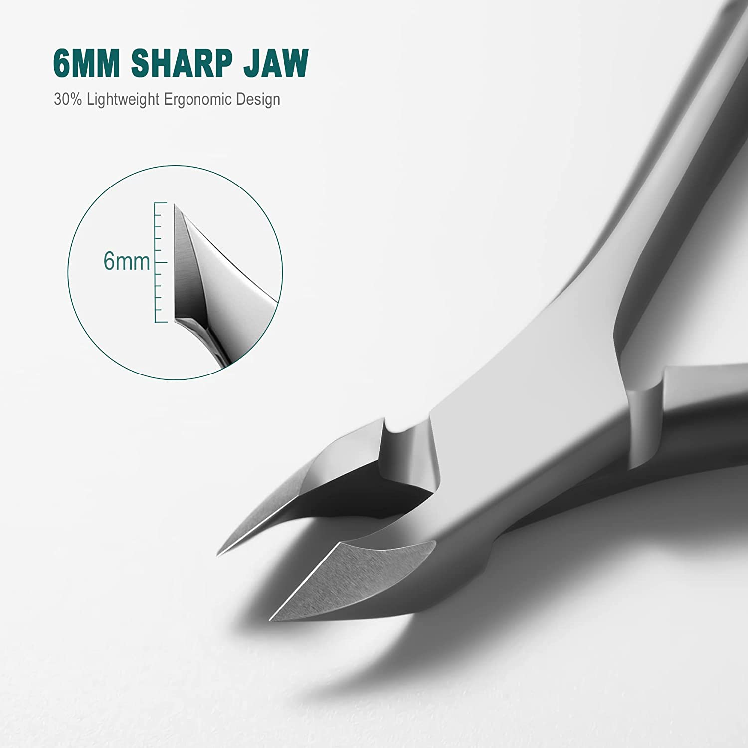 BEZOX Cuticle Clipper with Pushers &ndash; 2 in 1 Heavy Duty Stainless Steel Cuticle Trimmers Tools - Nail Nippers and Cutile Pusher &ndash; 6Mm Jaw image number 5