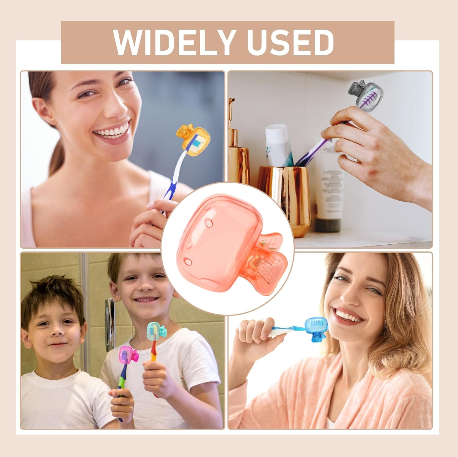 7 Pcs Electric Toothbrush Head Cover Set - High Quality Durable Plastic Toothbrush Cover Protector with Safety Clip, Hygienic Travel Case, Great Value Oral Care Accessories for Home and Vacation image number 1