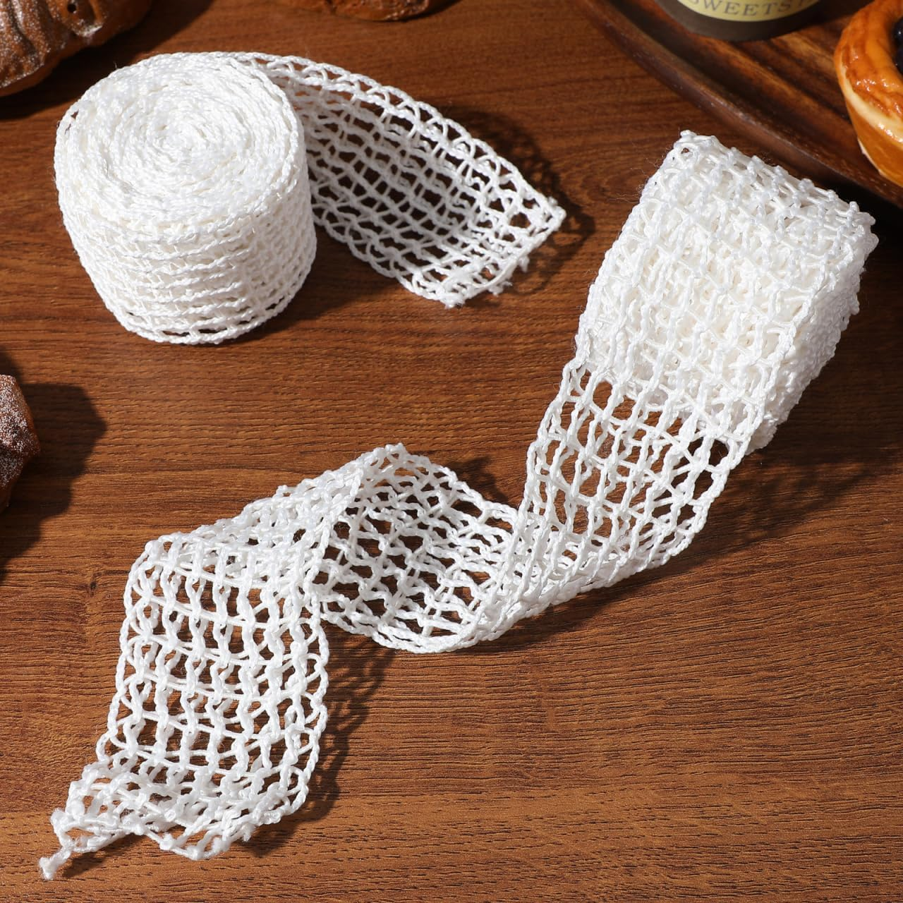 2Pcs Elastic Cotton Meat Netting Roll for Sausage and Ham Trussing Food Wrapping Net for Home Cooking and BBQ image number 5