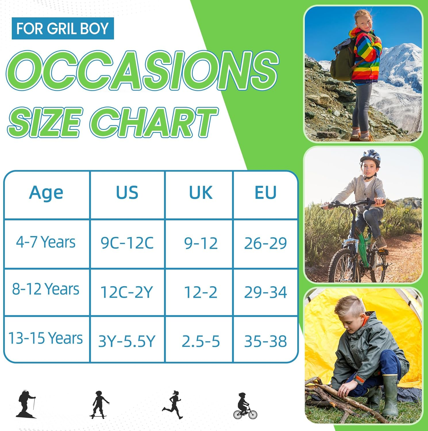 WEVIAS Kids Merino Wool Hiking Socks Boys Girls Thermal Winter Cozy Boot Warm Cushion Socks 6 Pairs image number 6