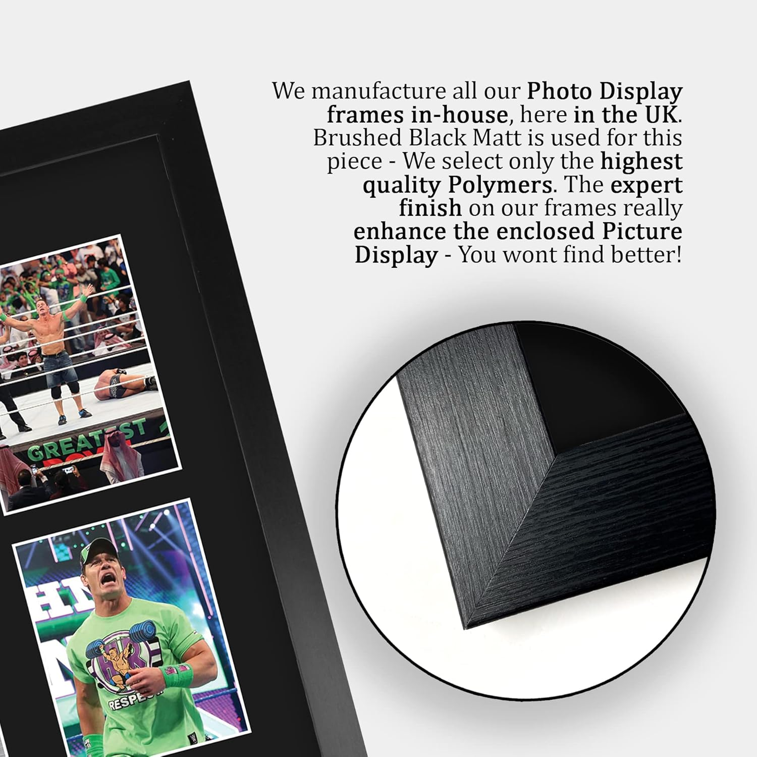 HWC Trading FR A3 John Cena Wrestling Gifts Printed Signed Autograph Picture for WWE & WWF Memorabilia Fans - A3 Framed image number 3