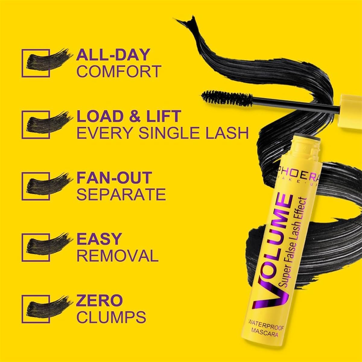 Bubble Mascara-Smudge-Proof, Clump-Proof, Waterproof, Volume and Length Formula for Bold, Can Be Layered to Boost Curl (1Pcs) image number 3