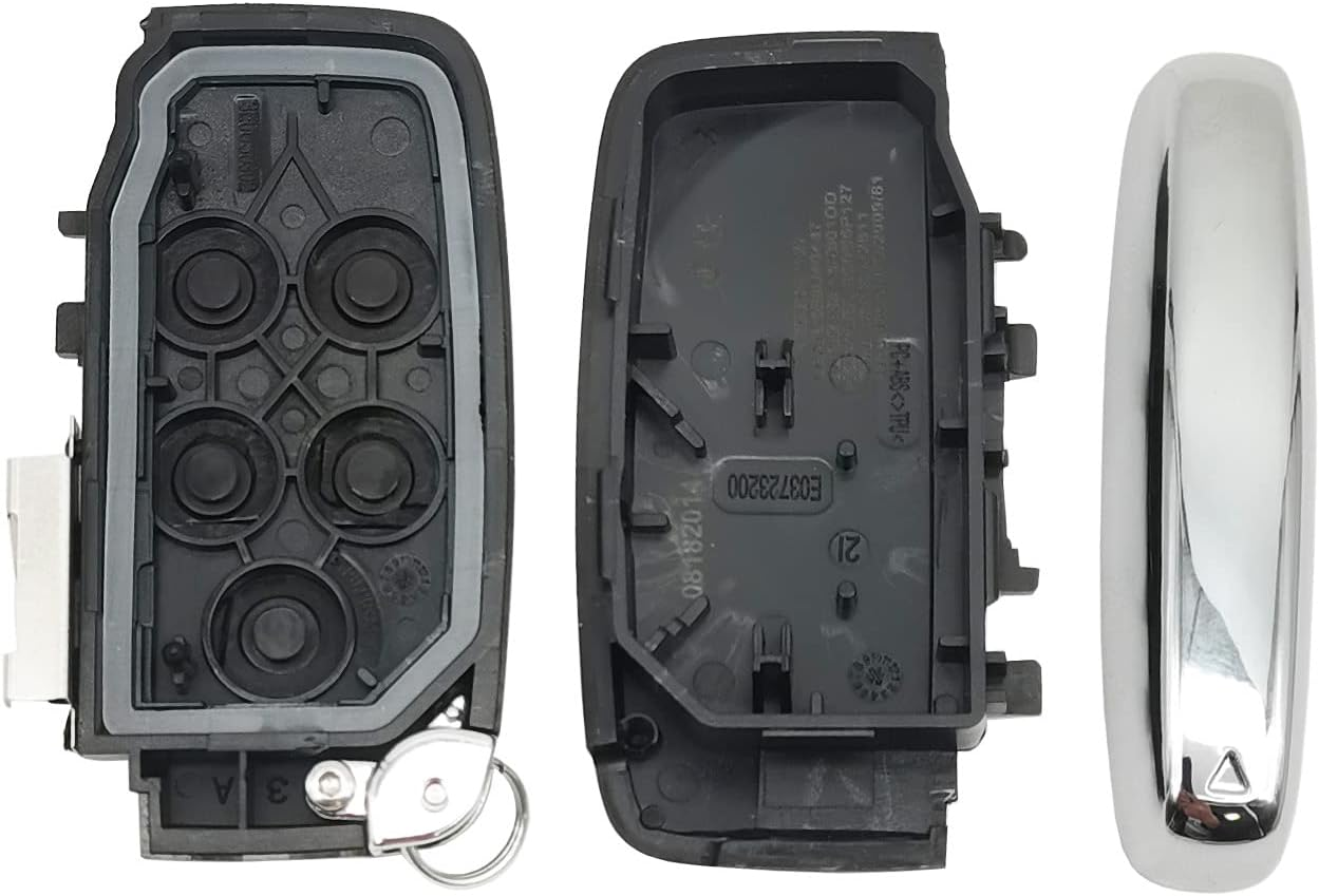 Horande Smart Car Key Cover Housing Case for Range Rover Replacement Shell for Jaguar Entry Remote Case Fob Black image number 1