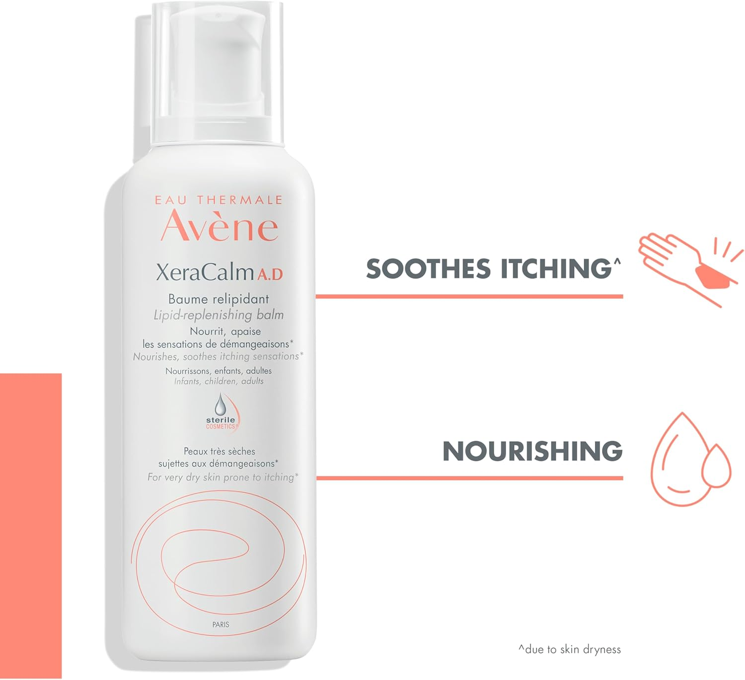 Eau Thermale Av&egrave;ne Xeracalm A.D Lipid-Replenishing Balm, Atopic Dermatitis, Eczema-Prone, No Preservatives, Fragrance-Free image number 1