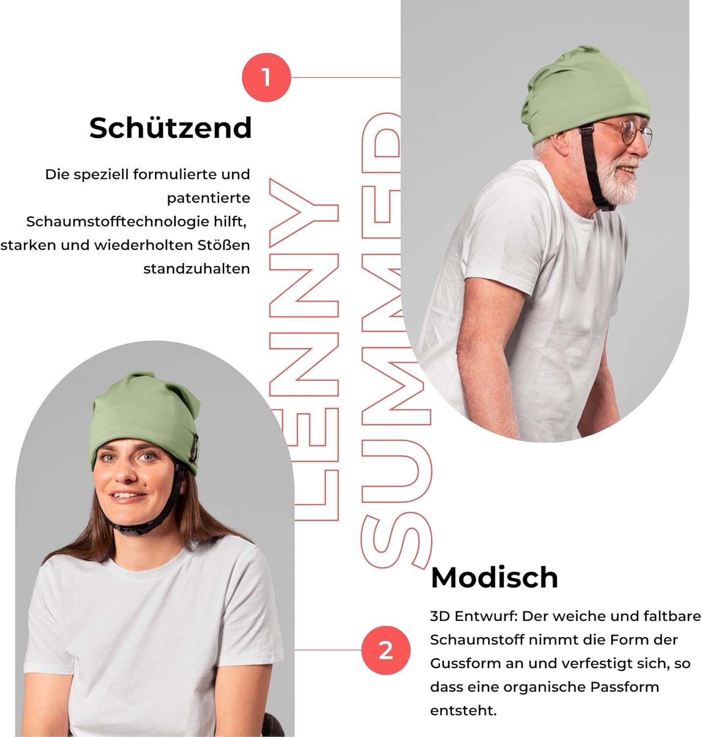 Ribcap Lenny Summer Protective Cap | Light Khaki image number 2