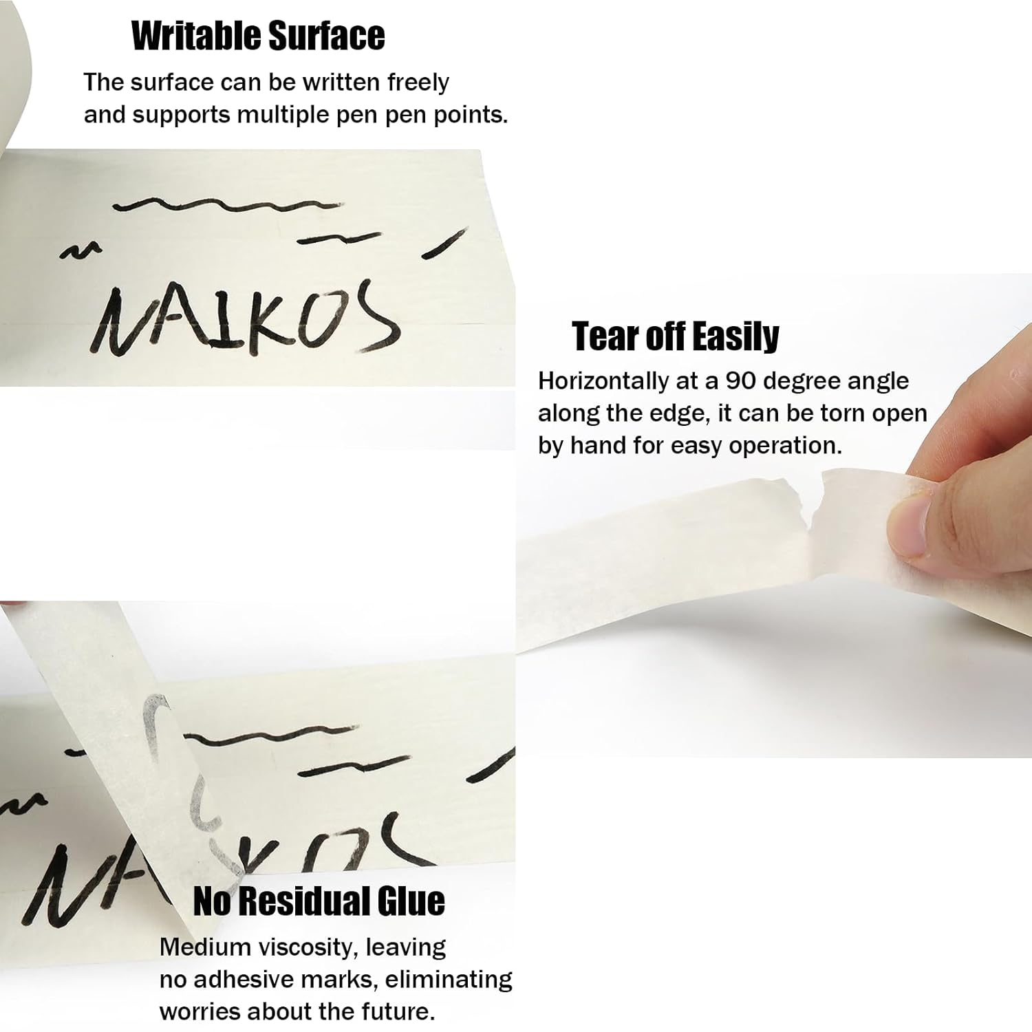 1Cm*50M Masking Tape for Choice Indoor Outdoor Painters Tape for Painting and Decorating image number 1