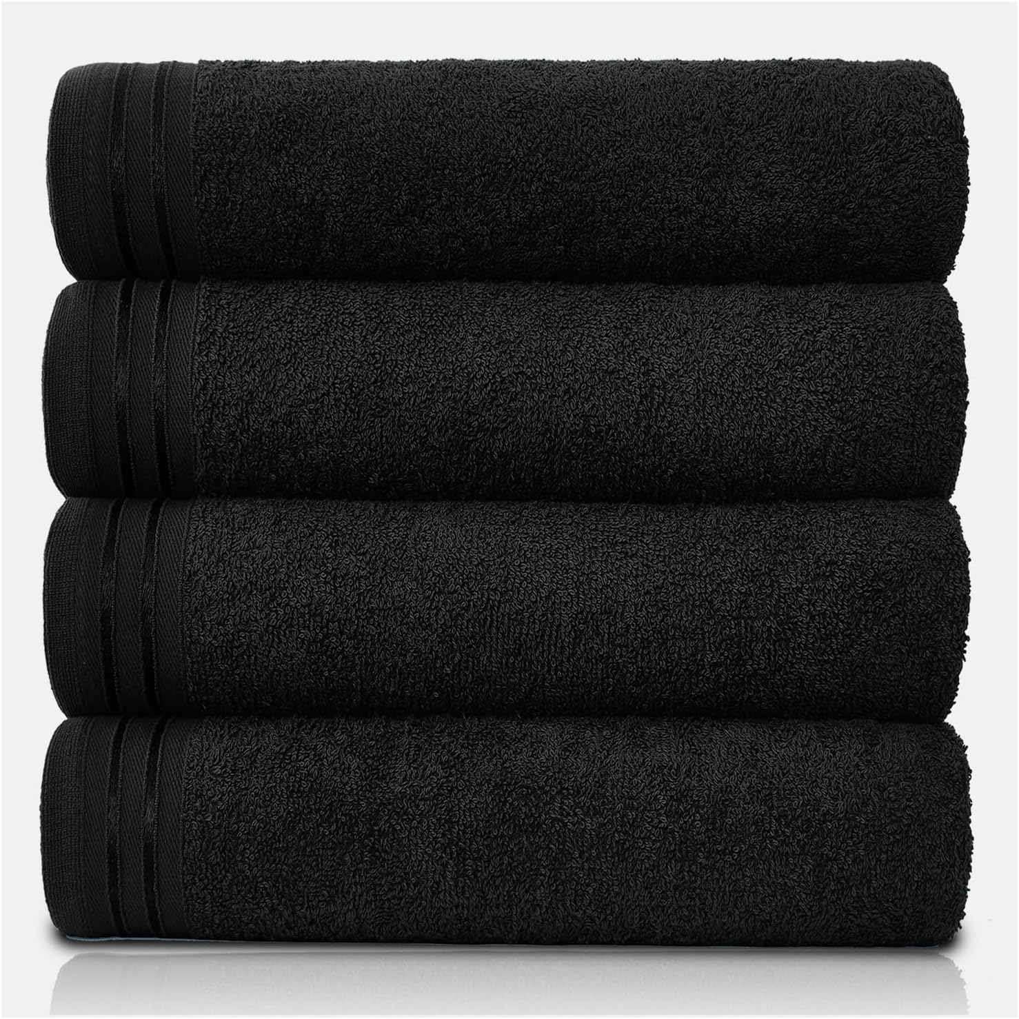 GC GAVENO CAVAILIA Large Towels Bath Sheet-Highly Absorbent Egyptian Cotton Towel Set-4 Pack Extra Soft Large Bath Towel Royal Blue-Quick Dry Bath Sheets-450 GSM Washable Towels, 75X135 Cm