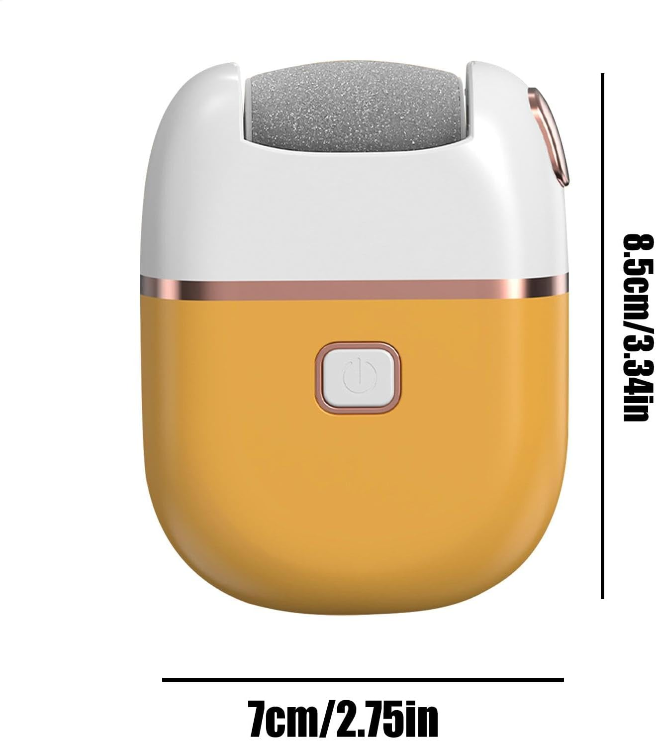 Electric Foot Scrubber File - Hard Skin Remover Foot, Electric Callus Remover Kit | Callus Remover with USB Charging for Dead Skin, Foot Care Tool Foot Scrubber File for Men Women (8.5X7Cm) - Yellow image number 5