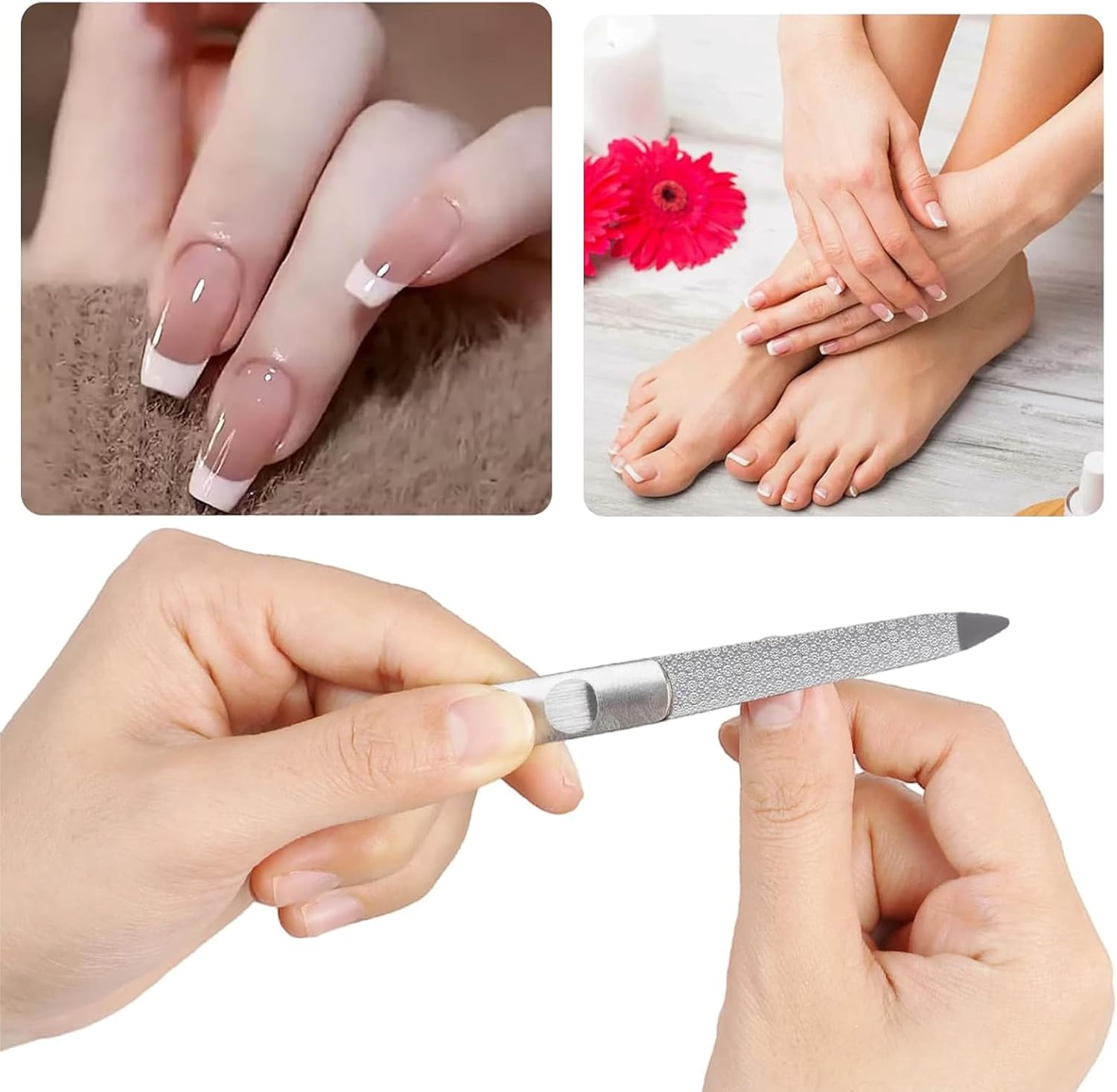 Bangbobi 4 Piece Stainless Steel Nail File Set - Natural Nail File for Foot Care Suitable for Professional Manicure Treatments image number 4