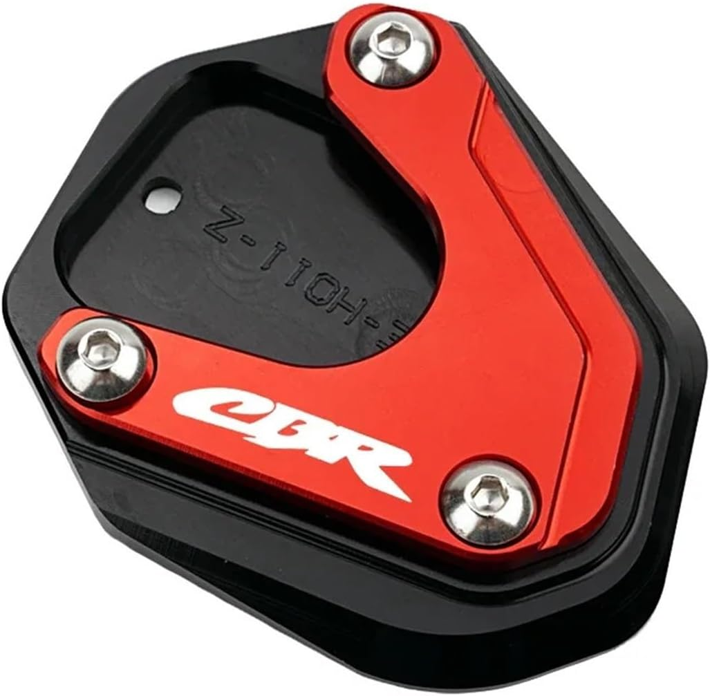 MKDRSRU Fit for H0Nda CBR650R CBR650F CBR 650R 650F CBR500R CBR300R 2014-2024 2025 Motorcycle Kickstand Extension Pad Side Stand Foot Plate(1 Pcs-Red)